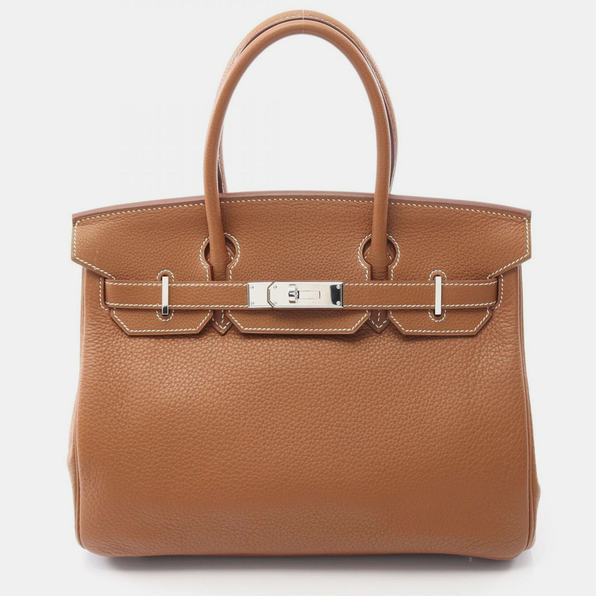 

Hermes Birkin 30 Gold Togo Leather Tote Bag, Brown