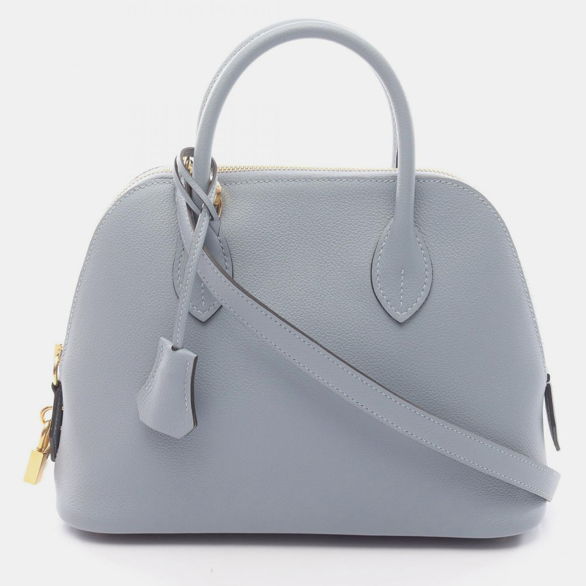 

Hermes Bolide 1923 25 Blue Lin Evercolor Leather Shoulder Bag