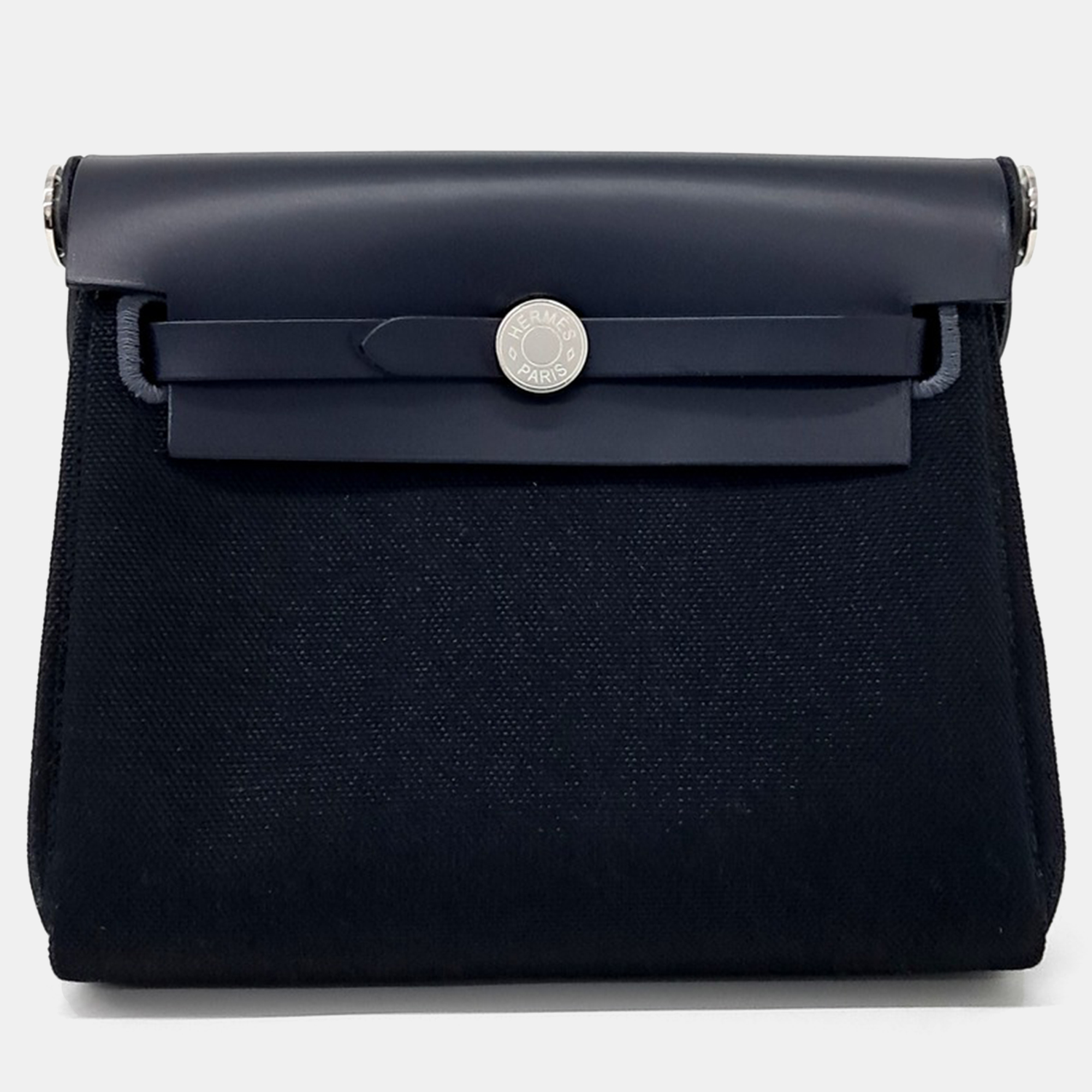 

Hermes Navy Blue Fabric Herbag 20