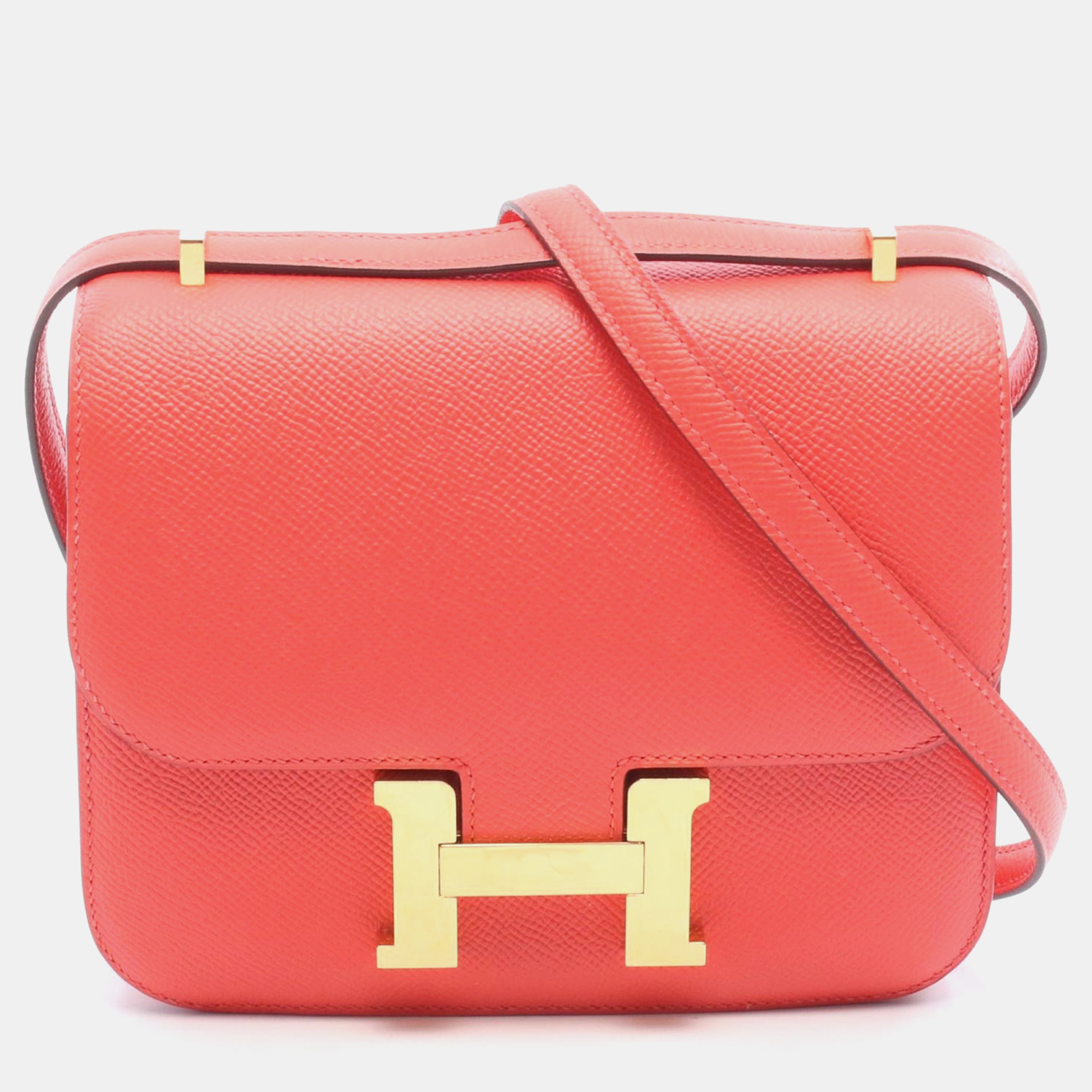 

Hermes Constance Mini Rose Jaipur Epsom Leather Shoulder Bag, Pink