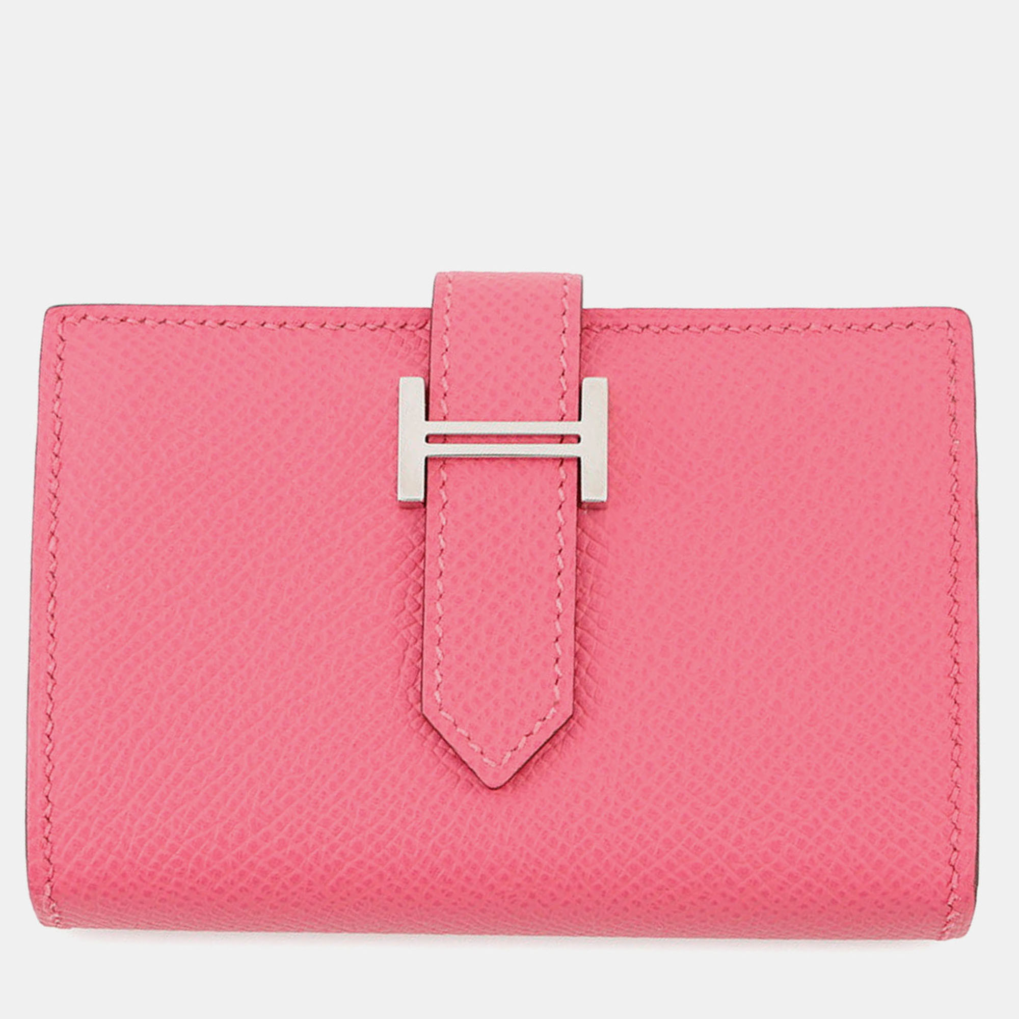 Click to view more detailed imagery on our partner's website Pre-owned Hermes Bean Mini Rose Azalee Epsom In Pink