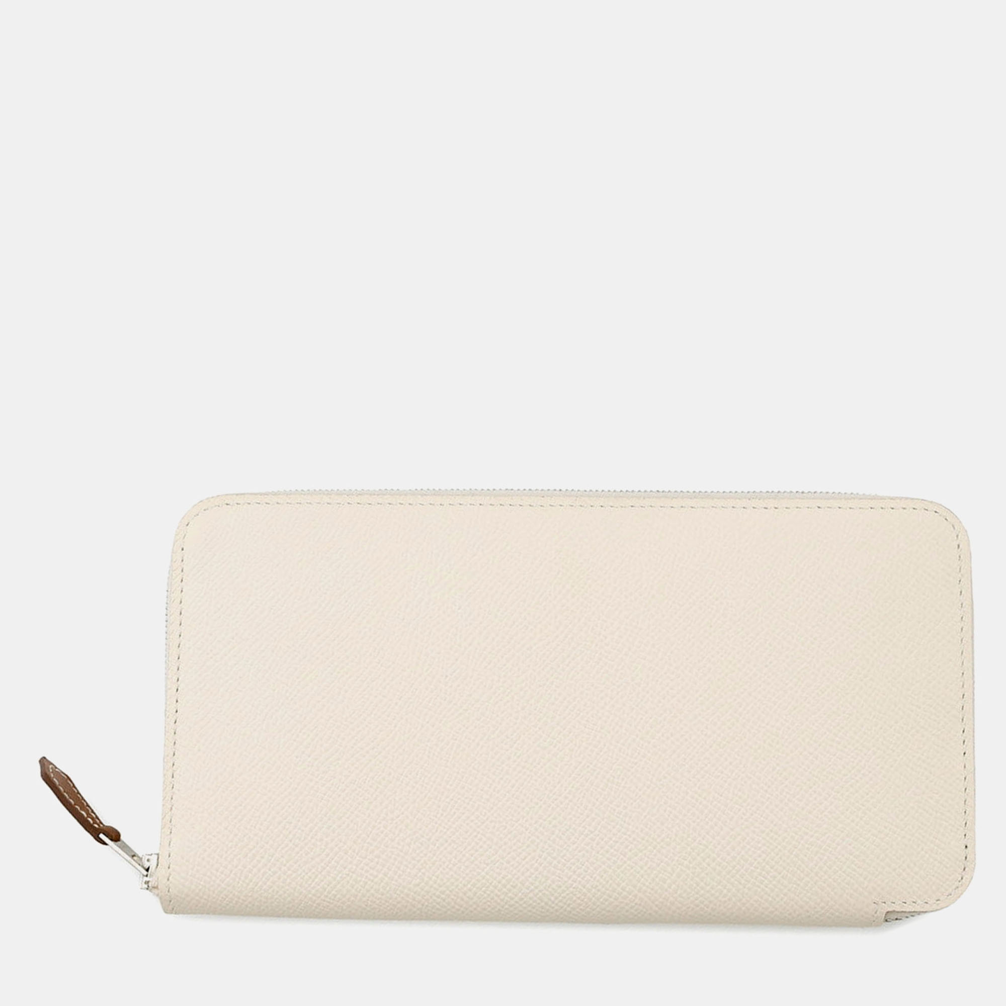 

Hermes Azap Long Silk Inn Nata Epsom, White