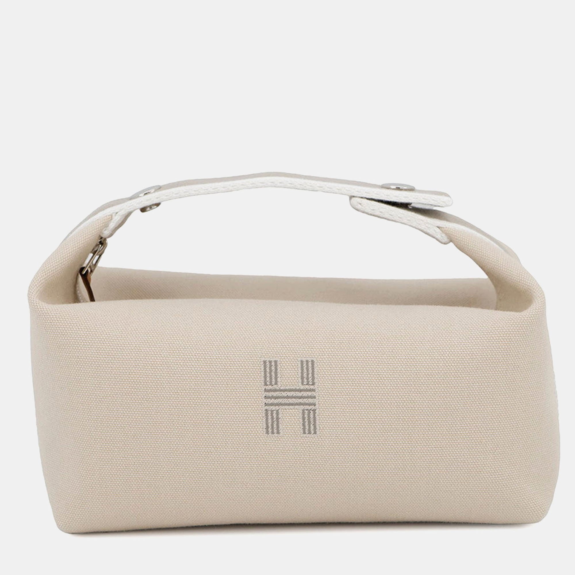 Pre-owned Hermes Bride-a-brac Beige Canvas Pm In Sand