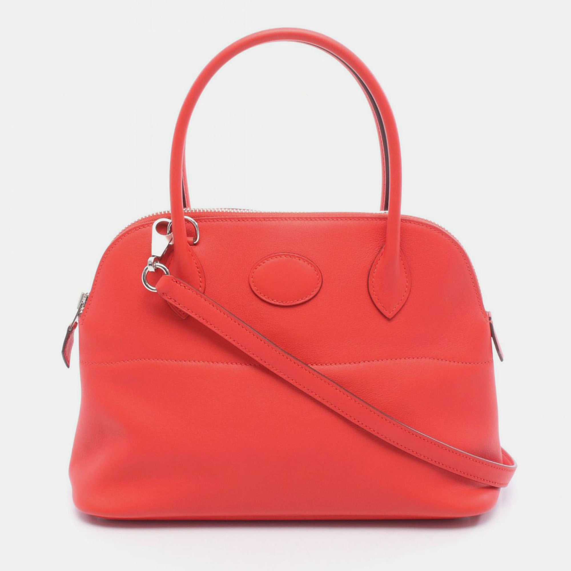 

Hermes Bolide 27 Rouge Tomate Swift Leather Shoulder Bag, Red