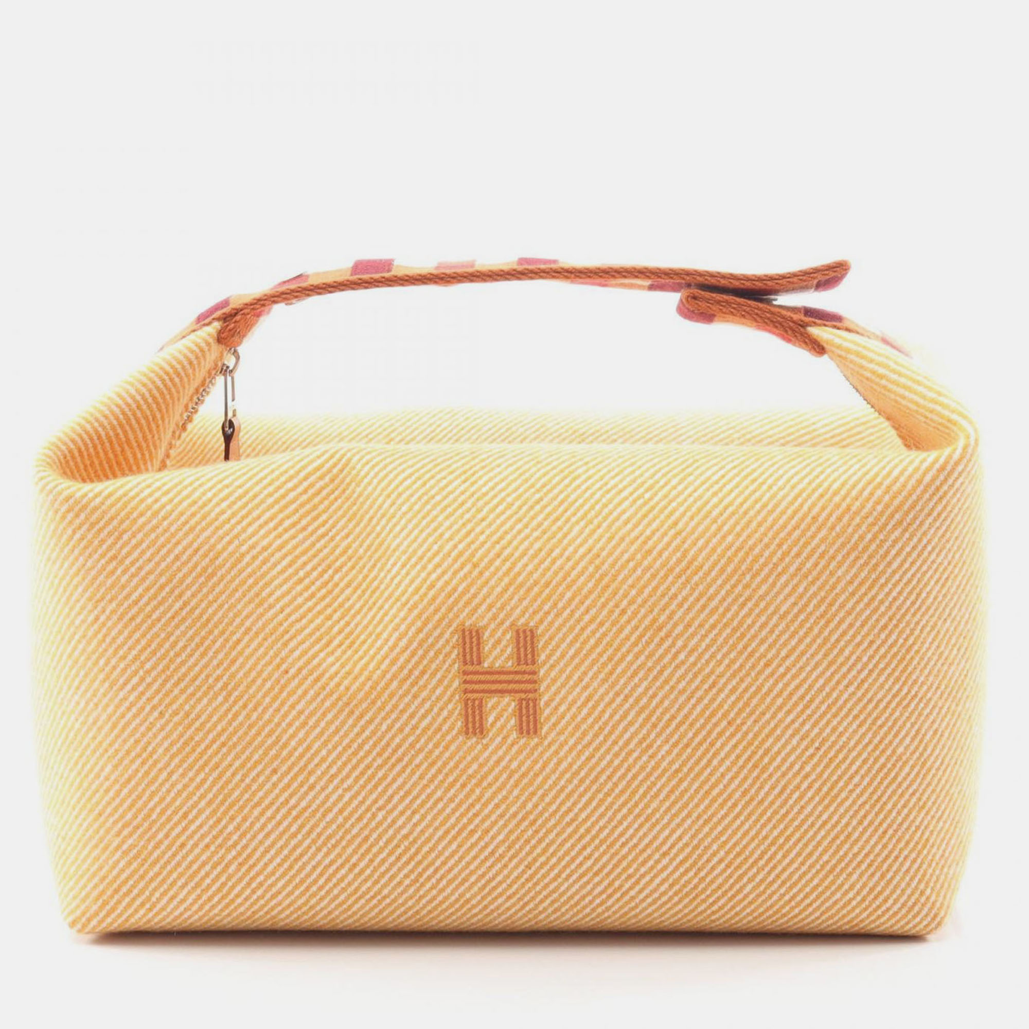 

Hermes Bride-a-Brac GM Fauve Wool Pouch Bag, Orange