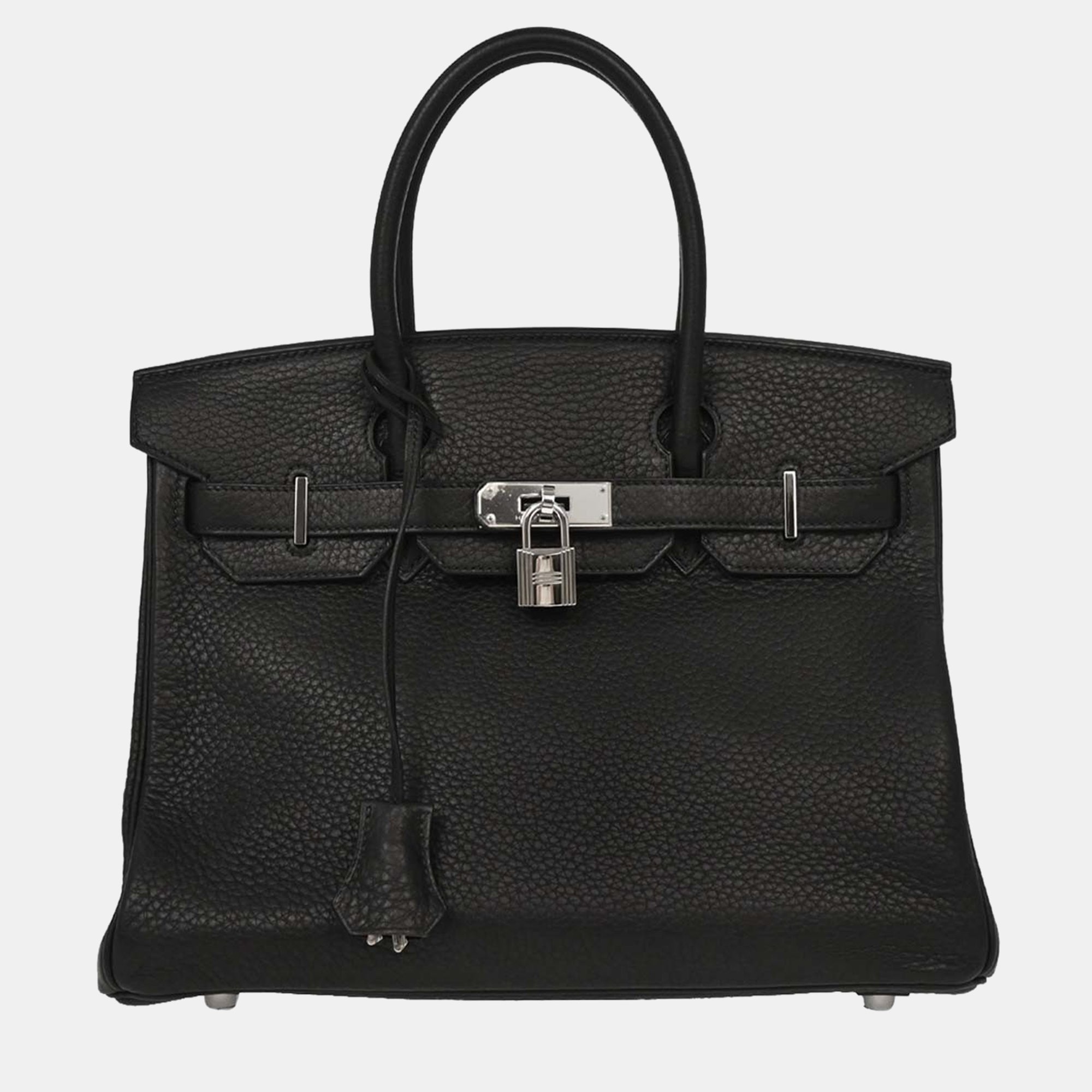 

Hermes Birkin 30 Black Taurillon Clemence Handbag
