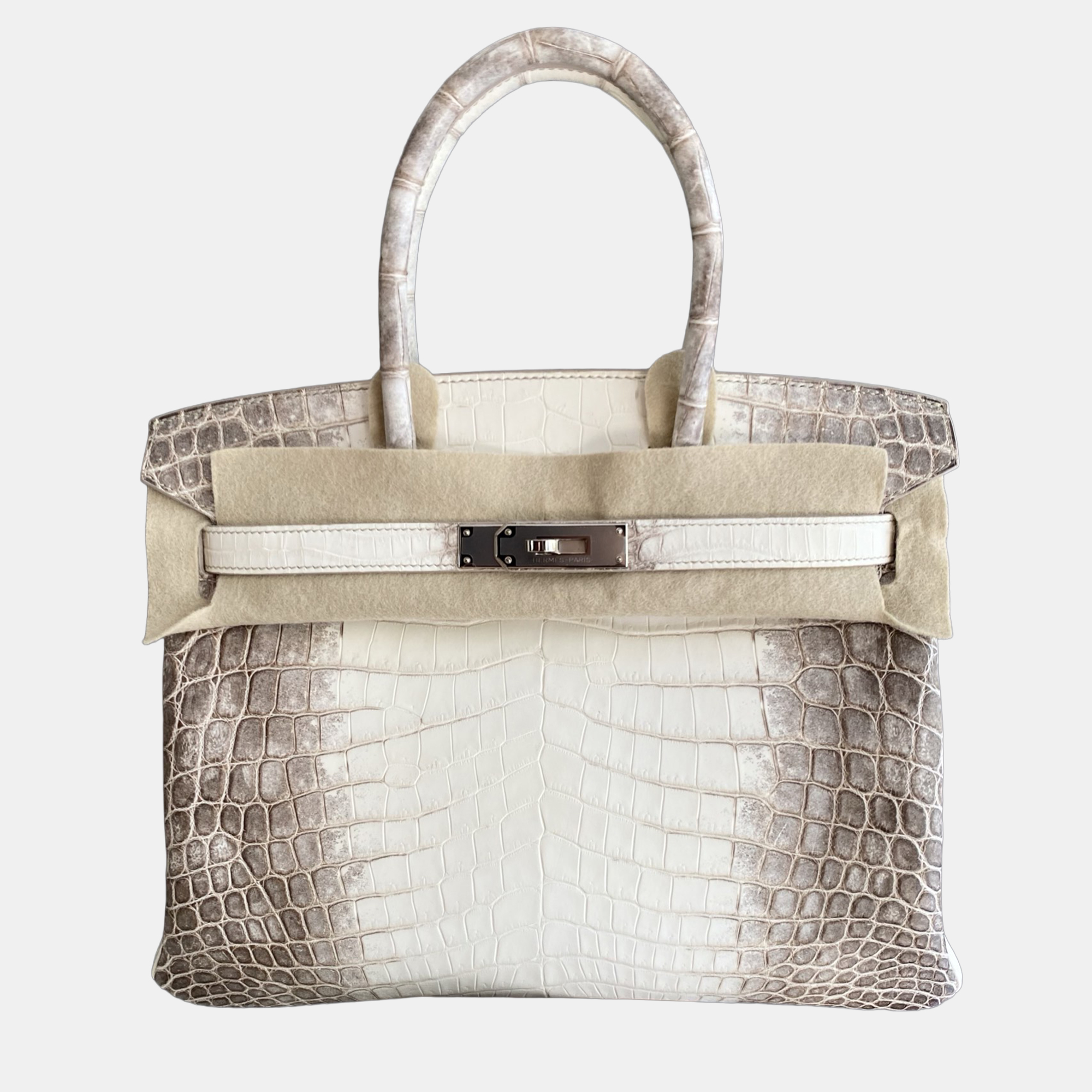

Hermes Birkin 30 Himalaya Crocodile D Stamp, Grey