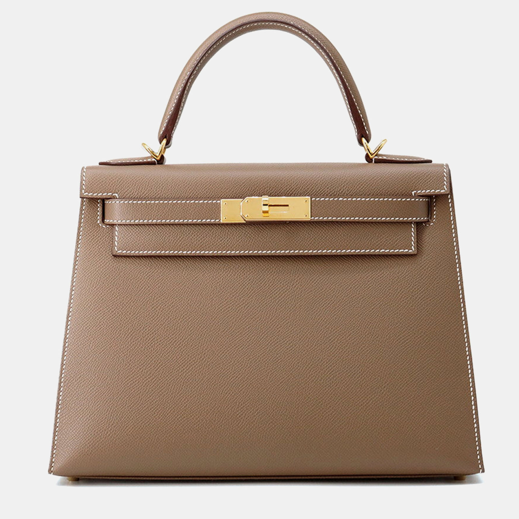 

Hermes Kelly Sellier Etoupe Epsom Size, Brown