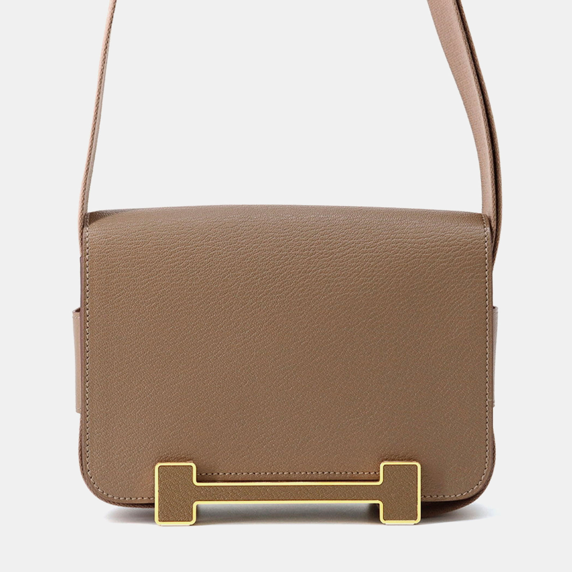 

Hermes Geta Etup Chevre Myzore Goatskin, Brown