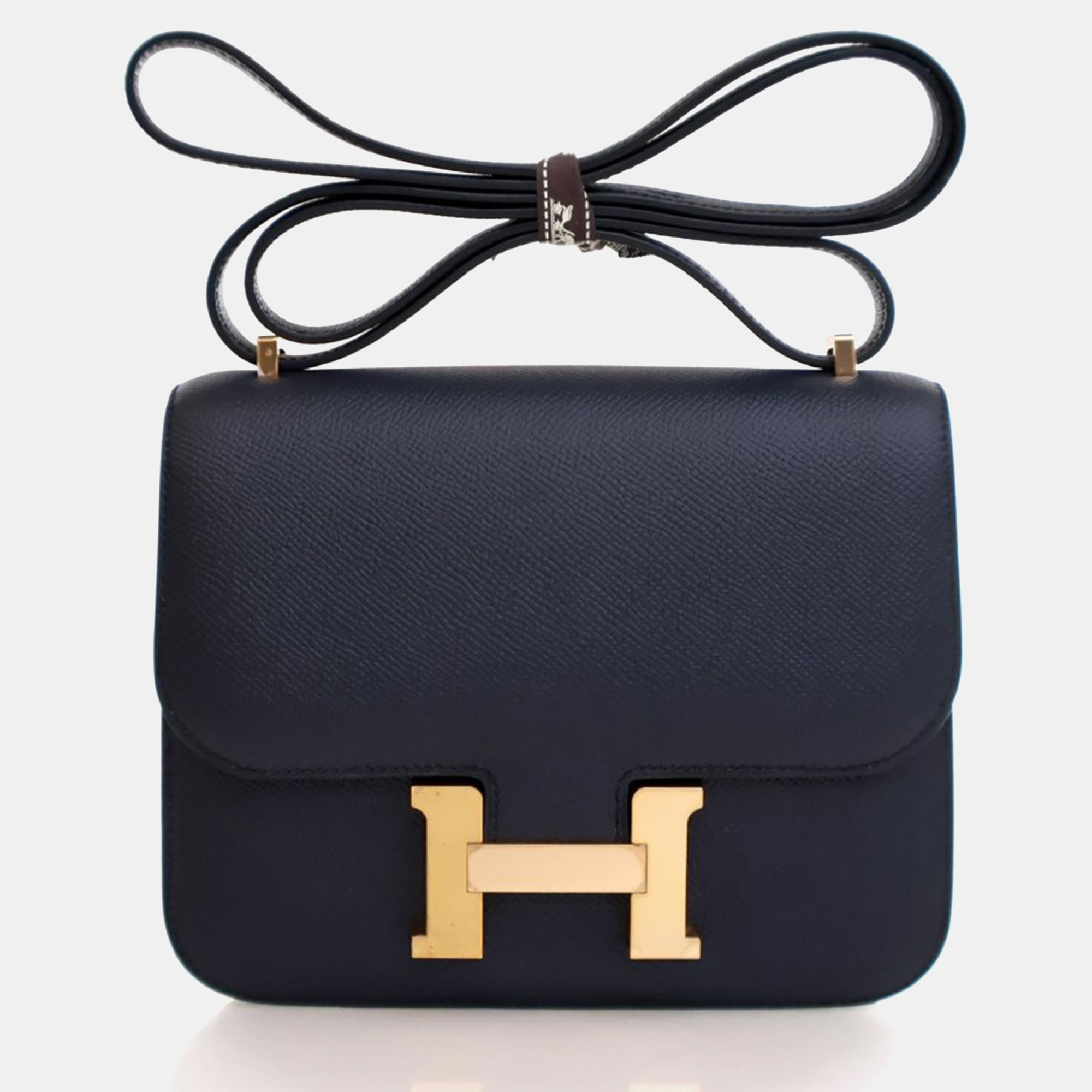 

Hermes Bleu Indigo Epsom Mini Constance 18, Blue
