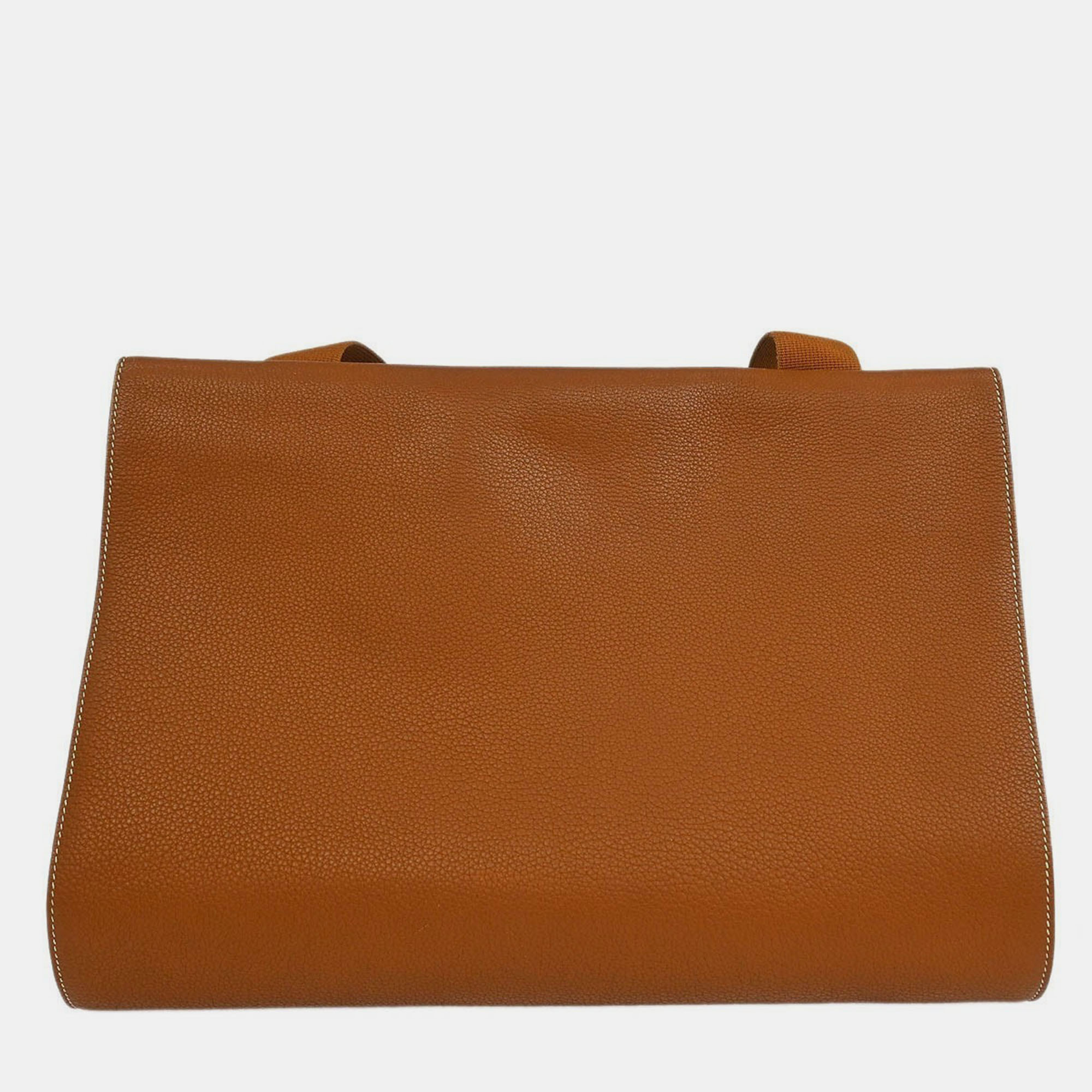 

Hermes Gold Taurillon Clemence Sac Yohji Crossbody Messenger Bag