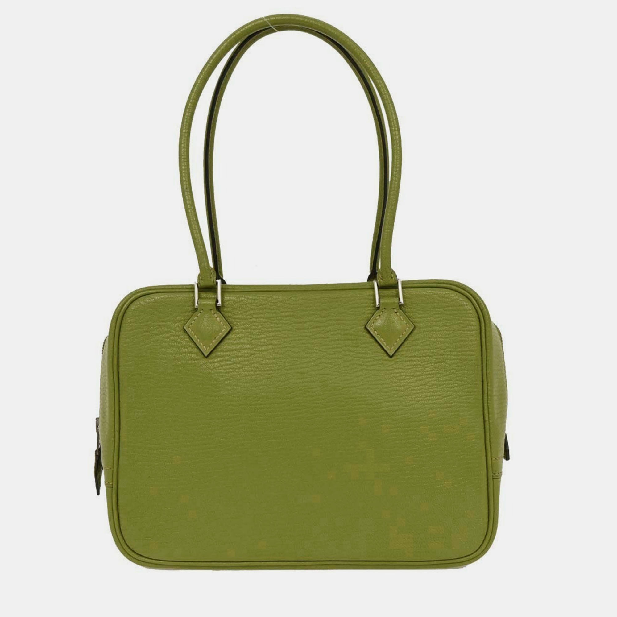 

Hermes Anis Green Chevre Myzore Mini Plume Handbag