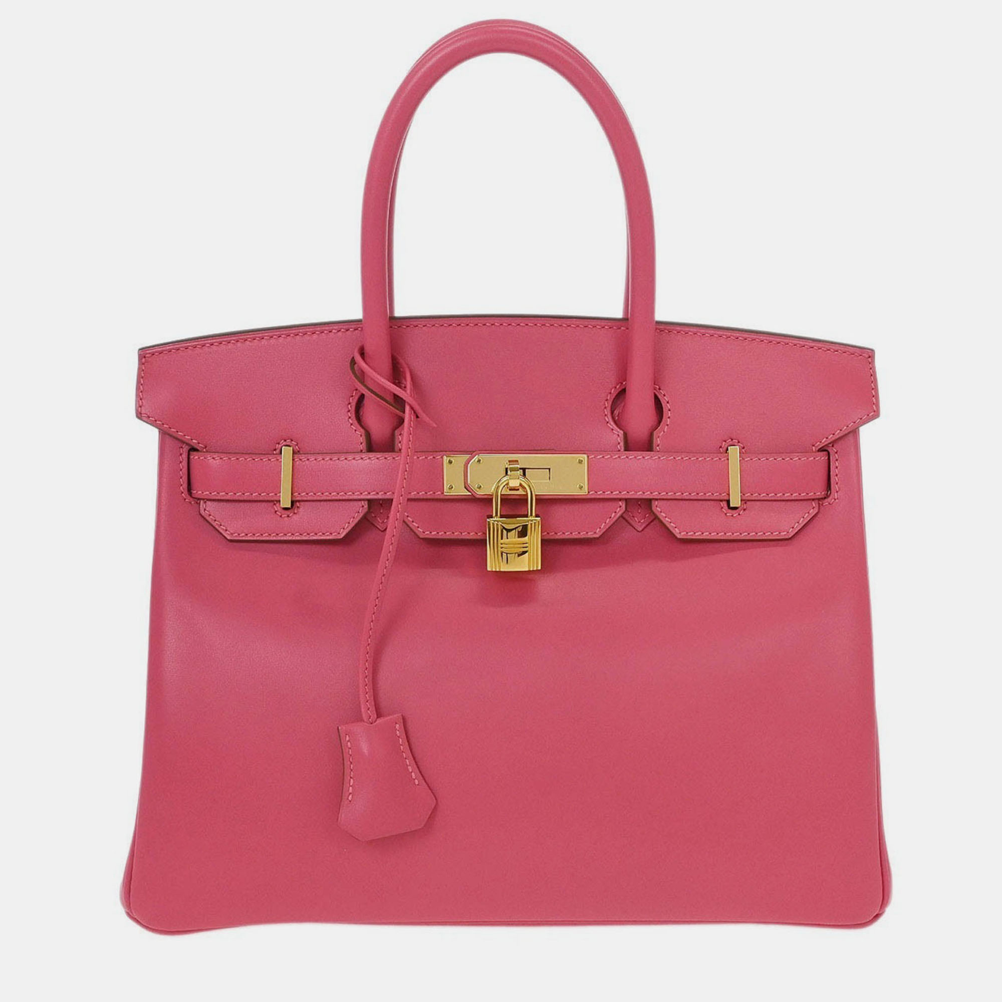 Pre-owned Hermes Rose Lipstick Tadelakt Birkin 30 Handbag In Pink