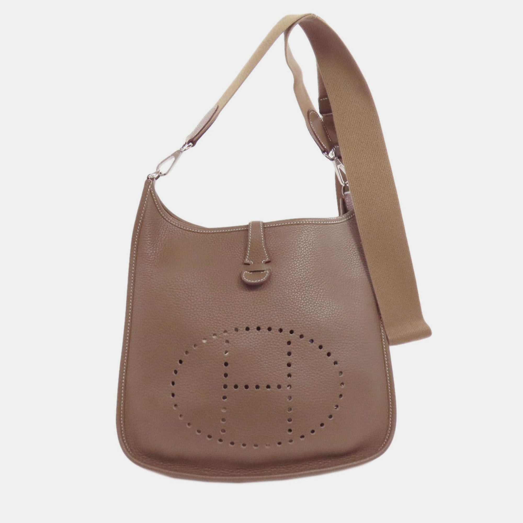 

Hermes Evelyn 3 Pm Etoupe Taurillon Shoulder Bag, Brown