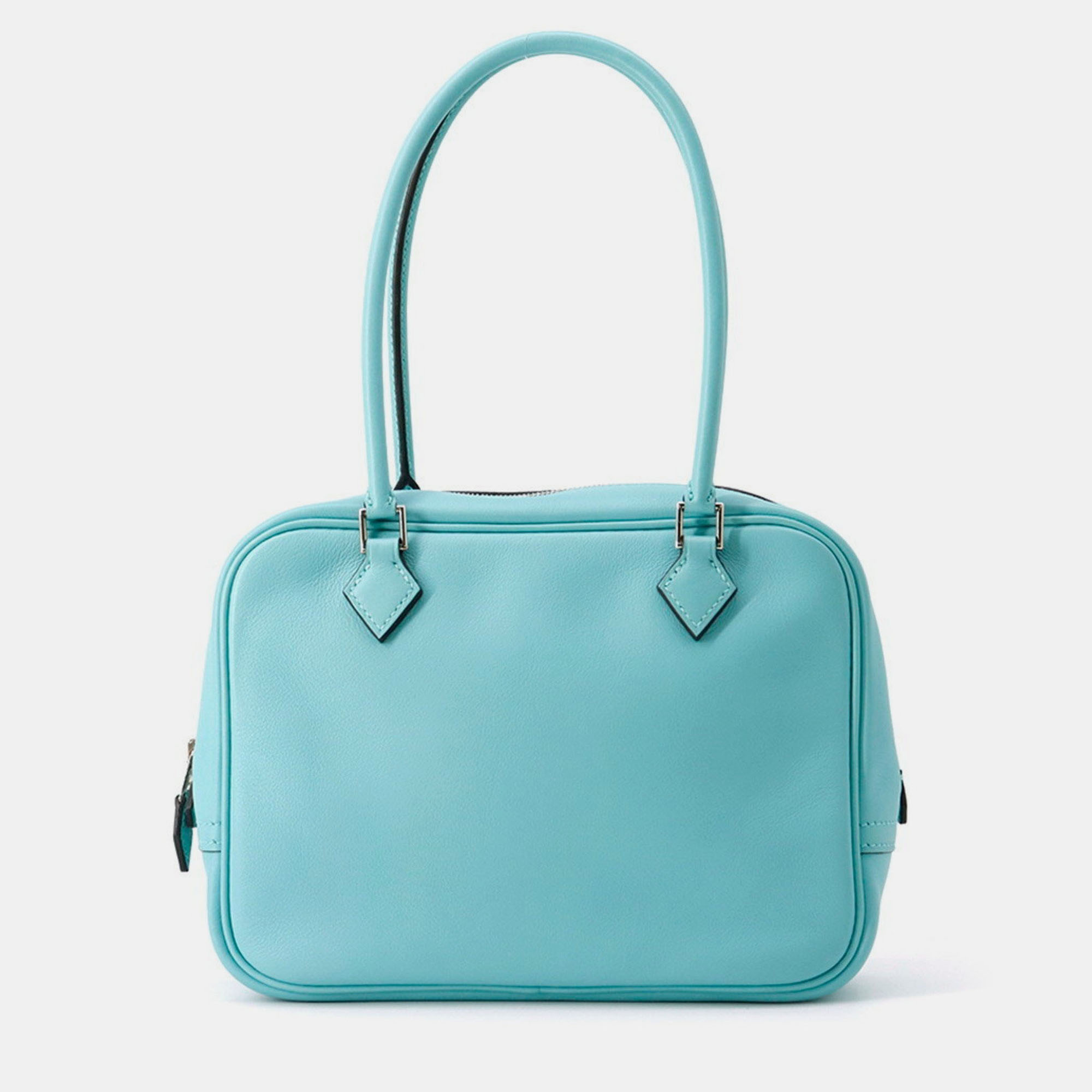 

Hermes Plume Mini Blue Atoll Swift Handbag