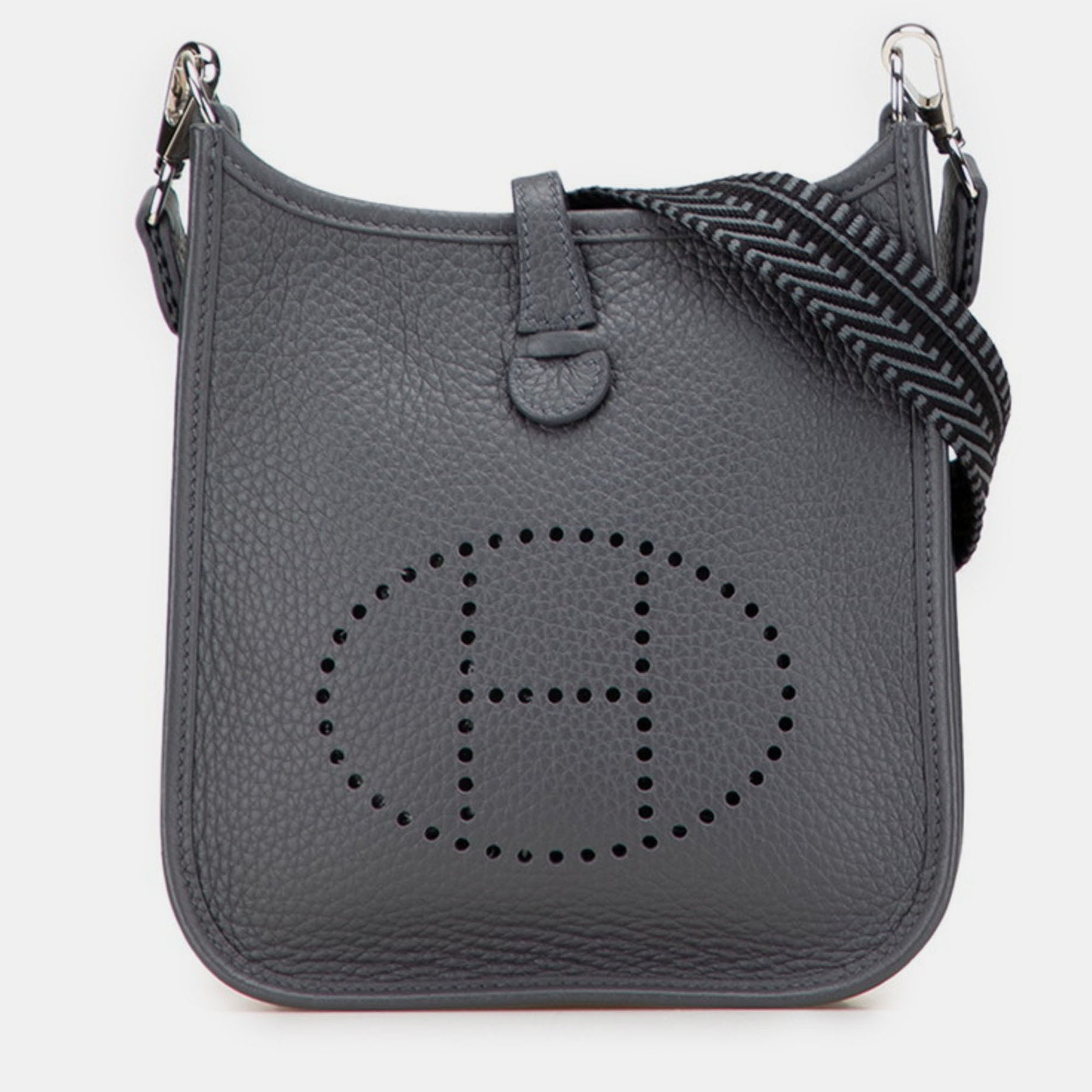 

Hermes Evelyne Amazon 16 TPM Dark Gray Ardoise And Taurillon Clemence Leather Crossbody Shoulder Bag, Grey