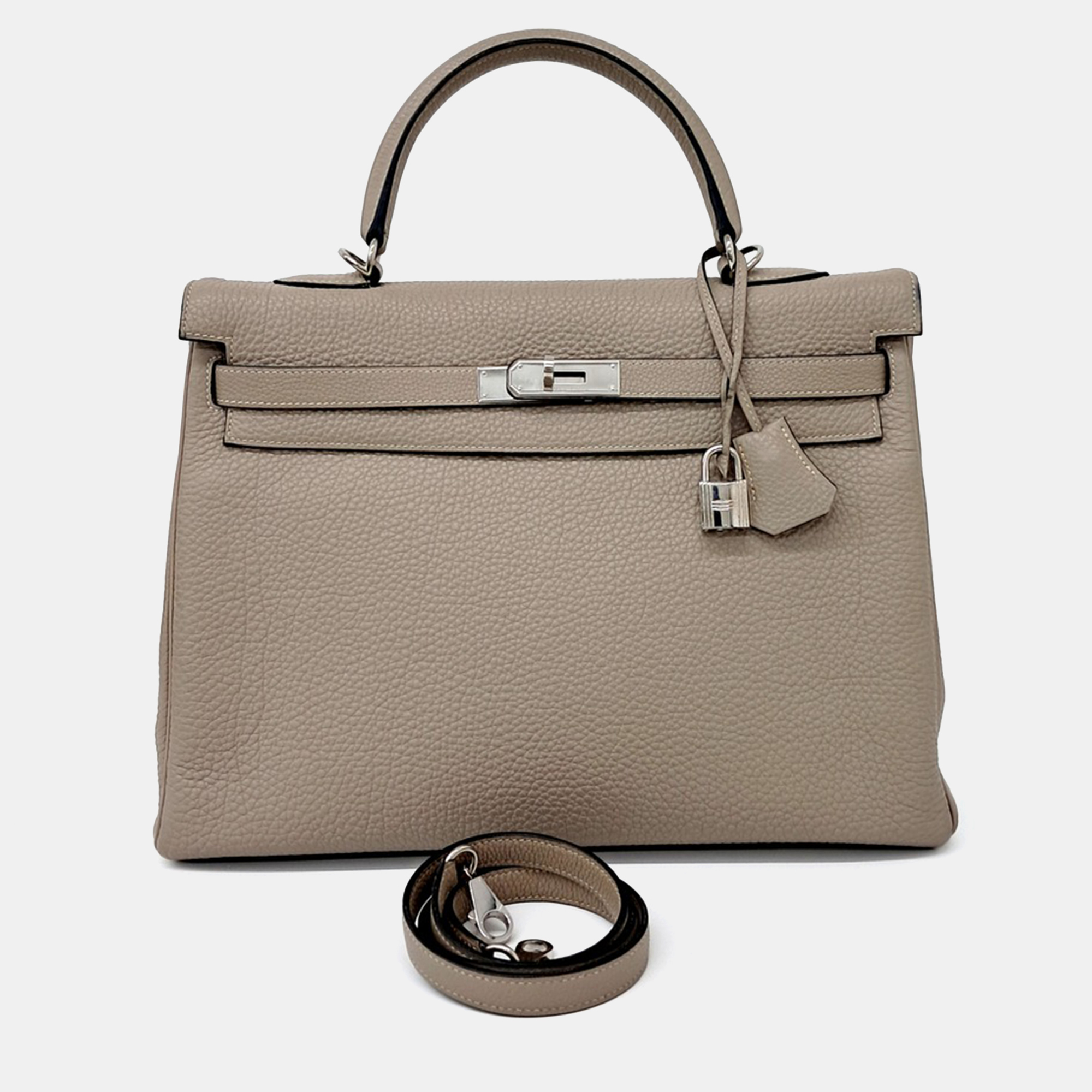 

Hermes Beige Leather Kelly 35