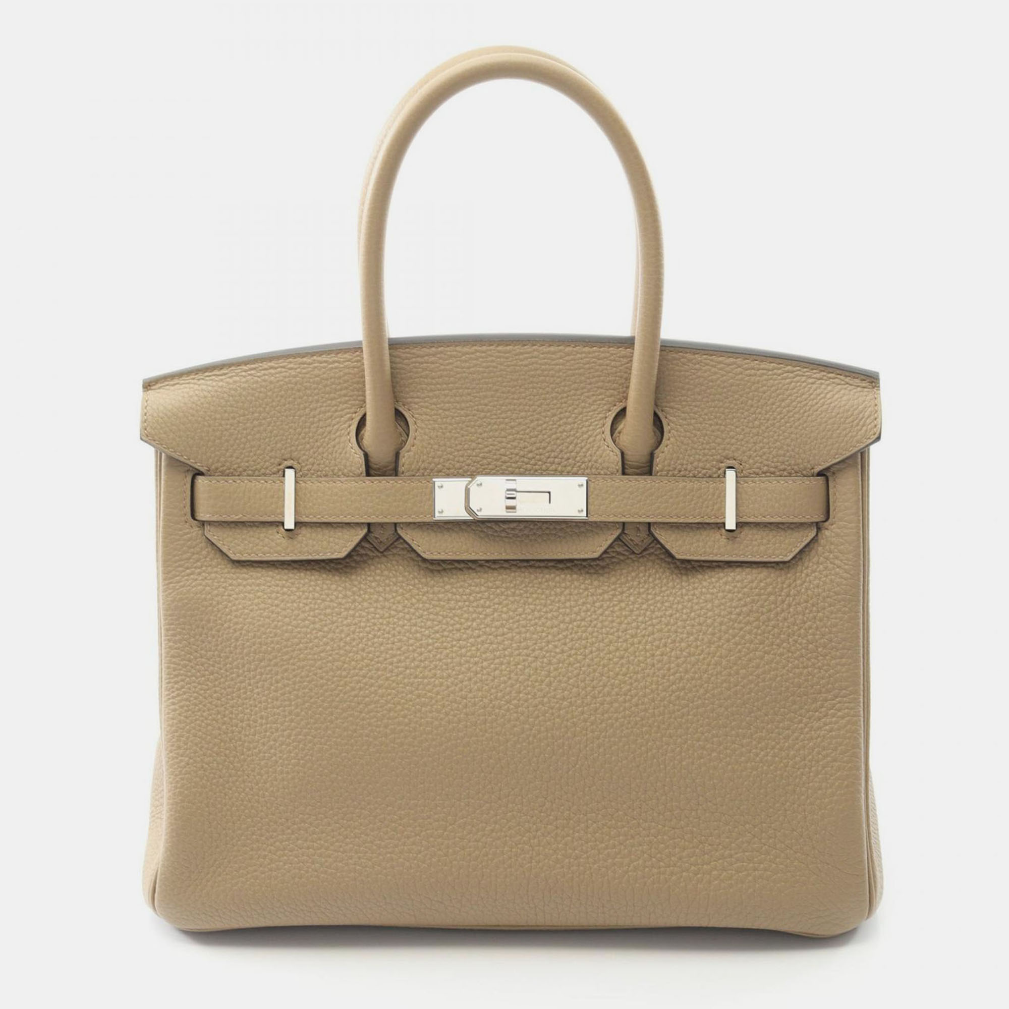 

Hermes Birkin 30 Beige Marfa Taurillon Clemence Leather Handbag