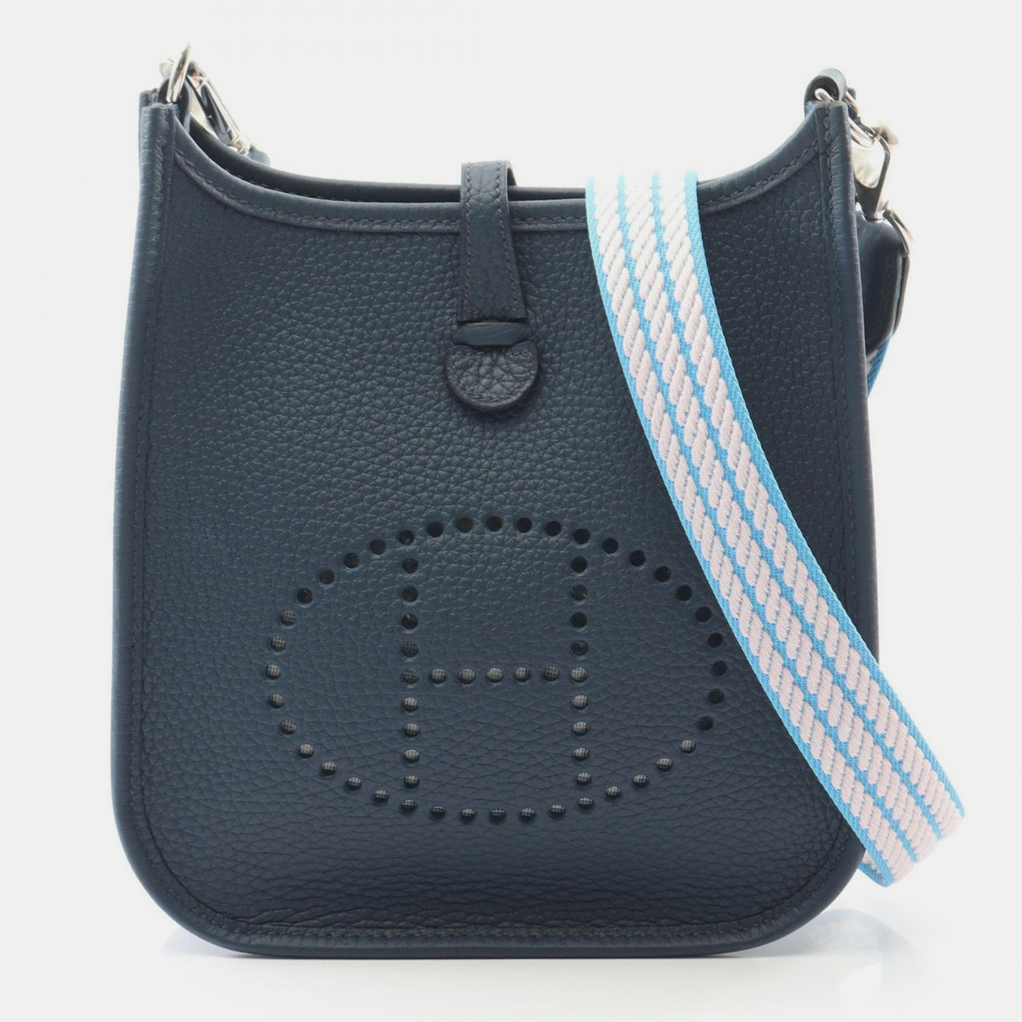 

Hermes Evelyne 16 Blue Taurillon Clemence Leather Shoulder Bag