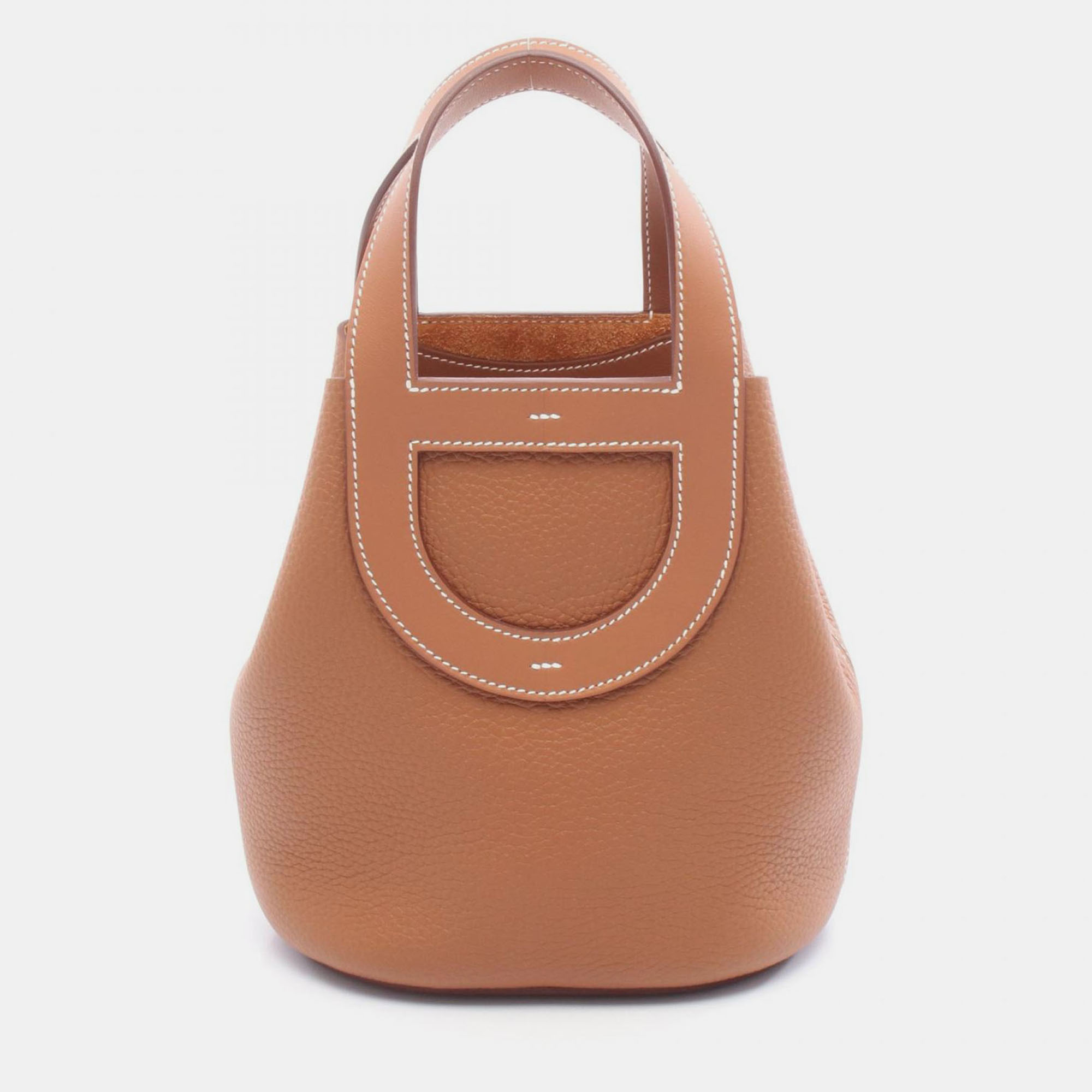 

Hermes In The Loop 18 Gold Taurillon Clemence Leather Handbag
