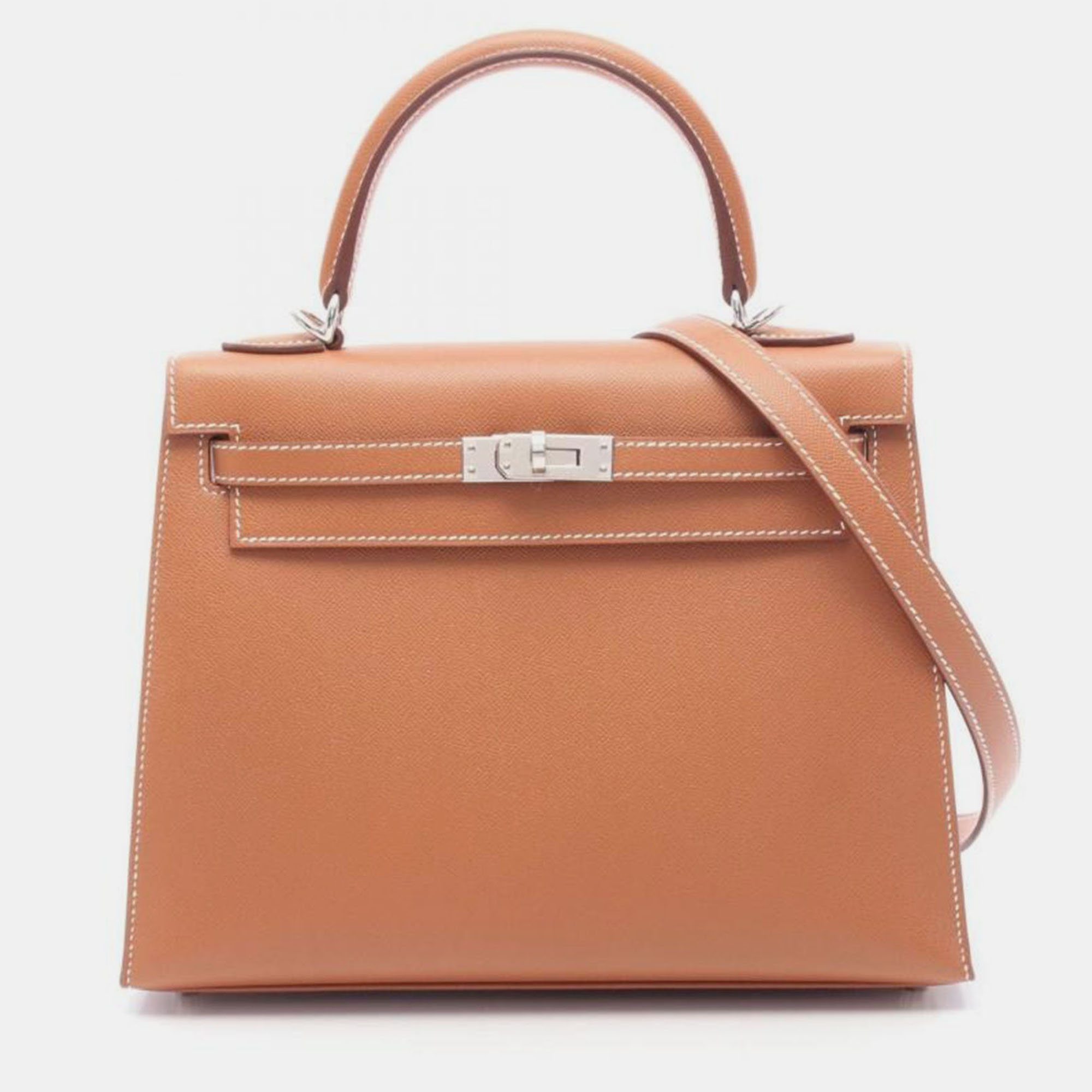 

Hermes Kelly 25 Gold Madame Leather Shoulder Bag