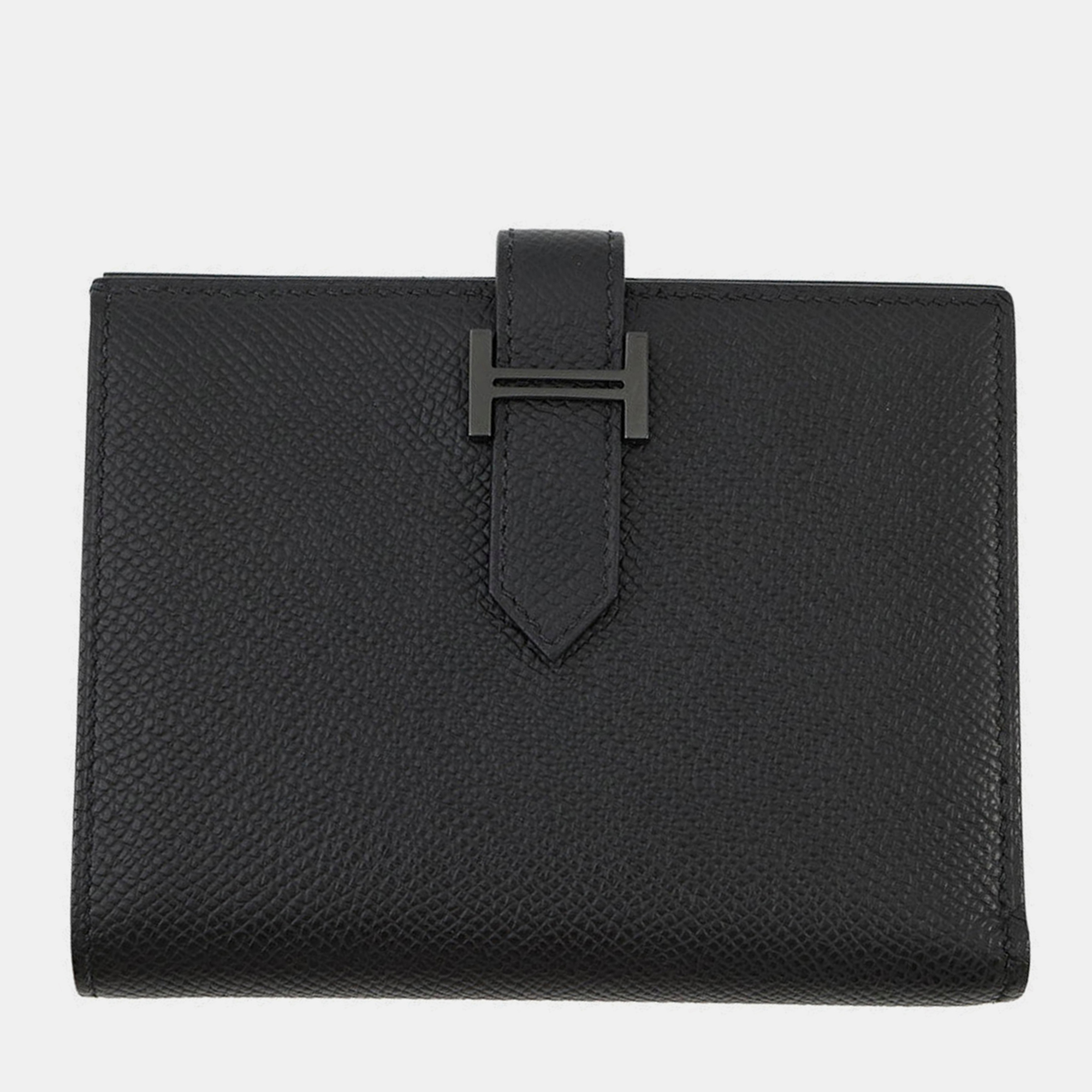 

Hermes Bearn Compact Mono Chrome So Black Epsom