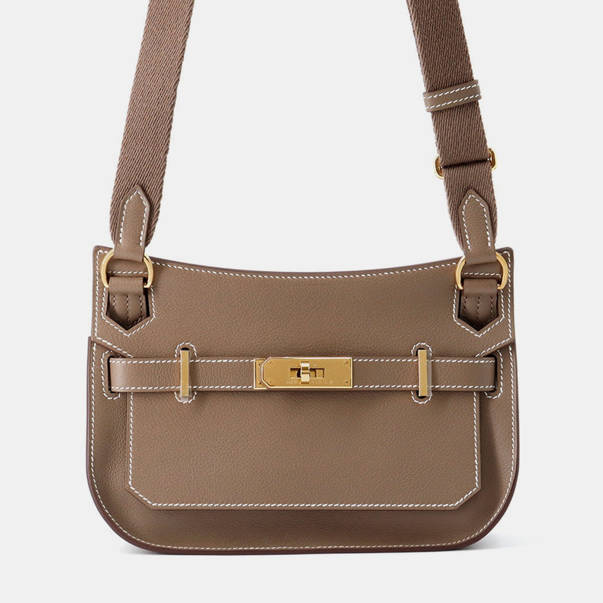 

Hermes Jypsiere Etoupe Evercolor Size Mini, Brown