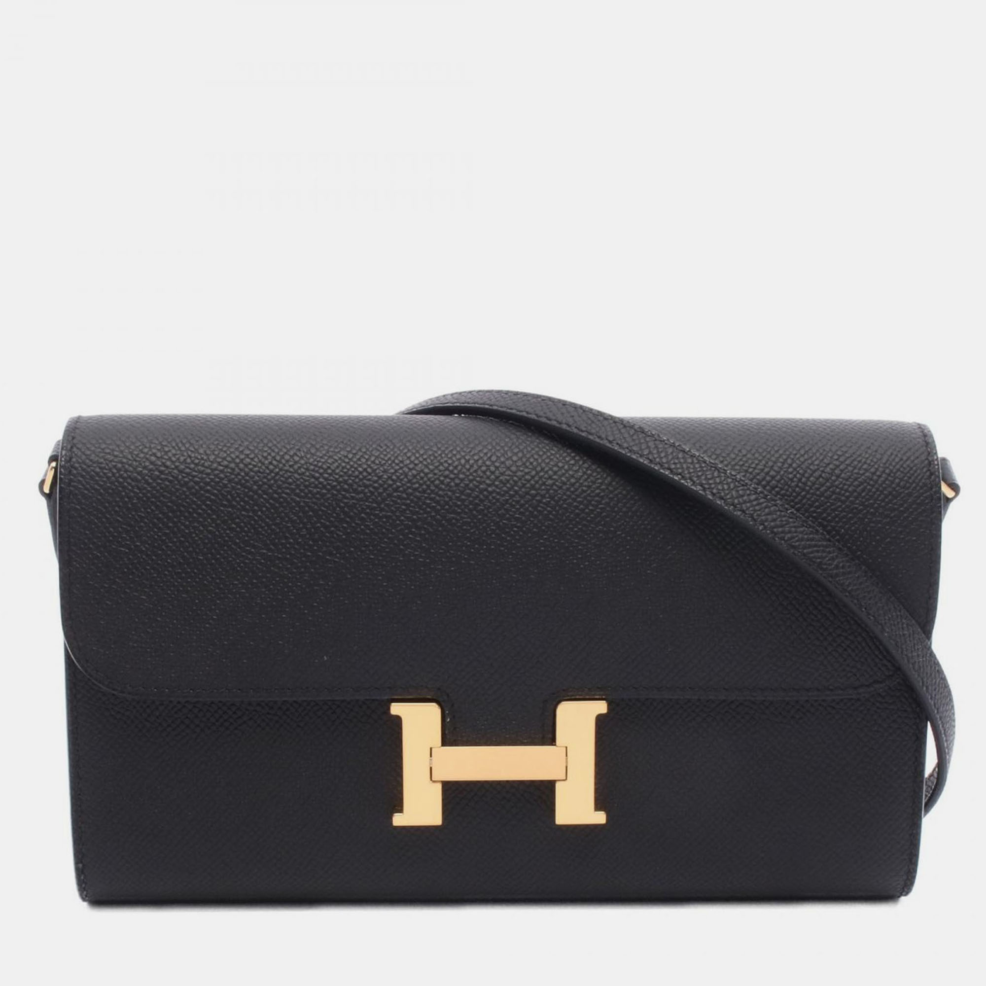 

Hermes Constance Long To-Go Black Epsom Leather Shoulder Bag