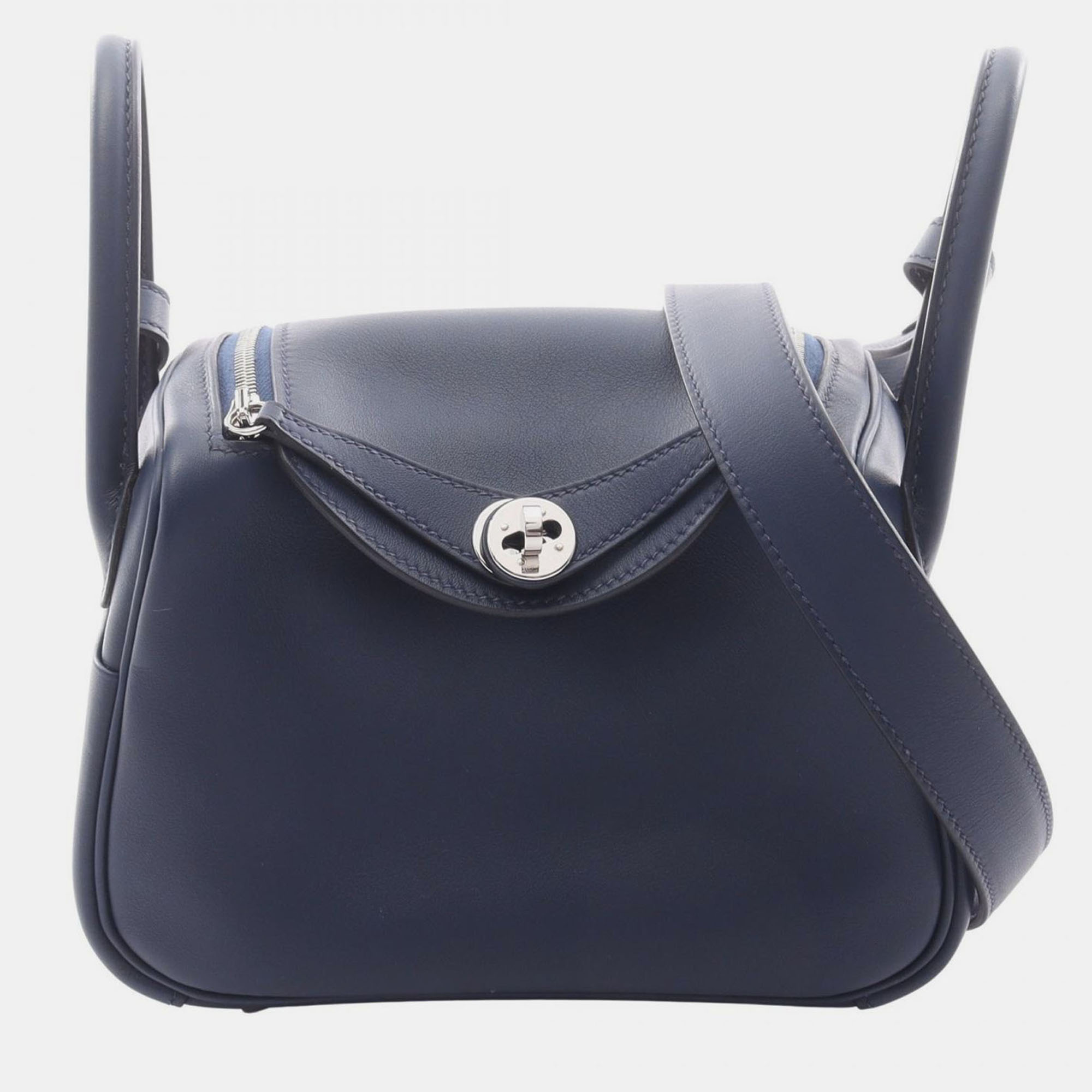 

Hermes Lindy Mini Navy Blue Swift Leather Shoulder Bag