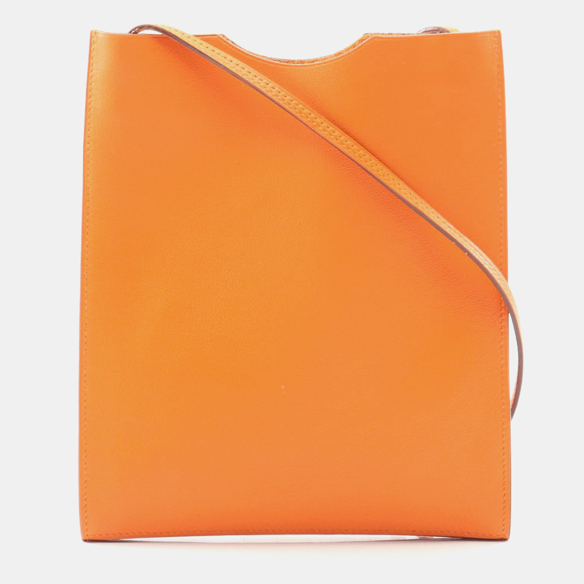 

Hermes Onimaitou Orange Evercolor Leather Shoulder Bag
