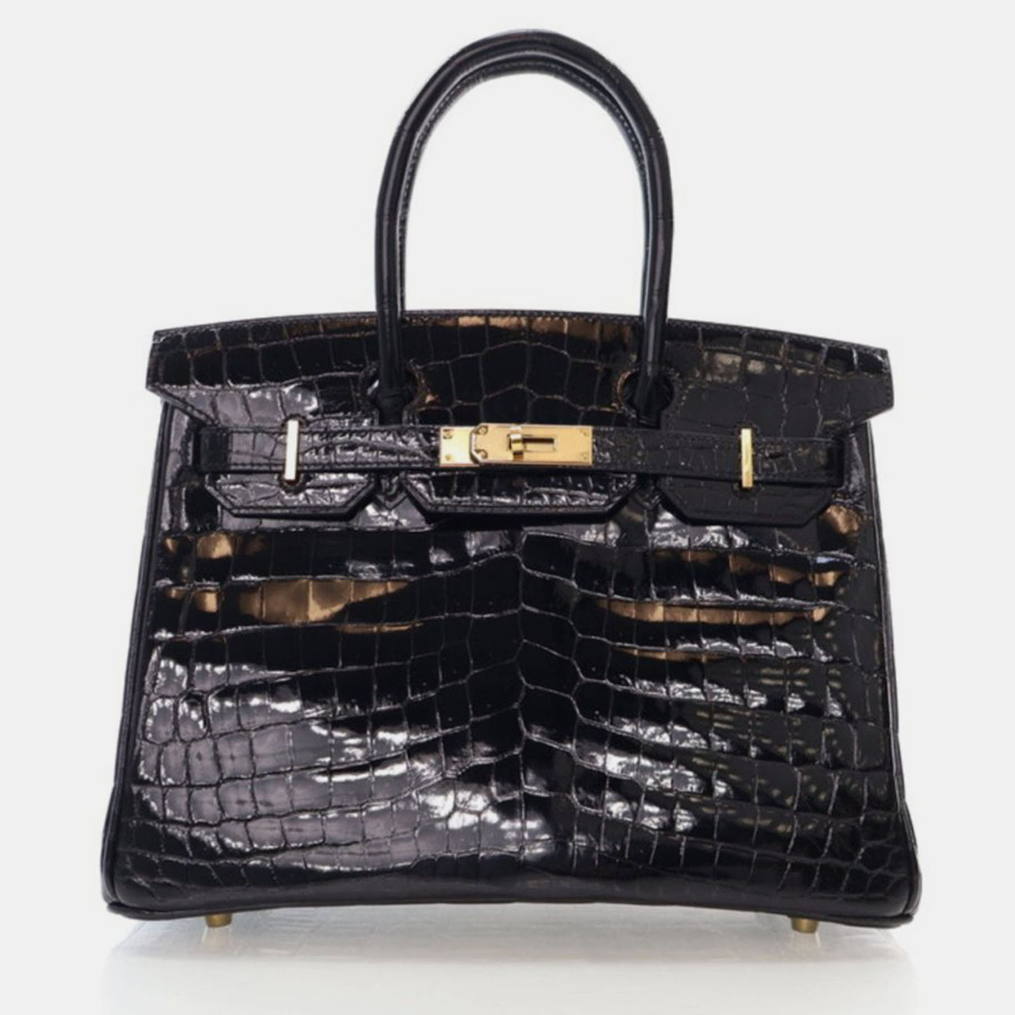 

Hermes Noir Crocodile Birkin 30, Black