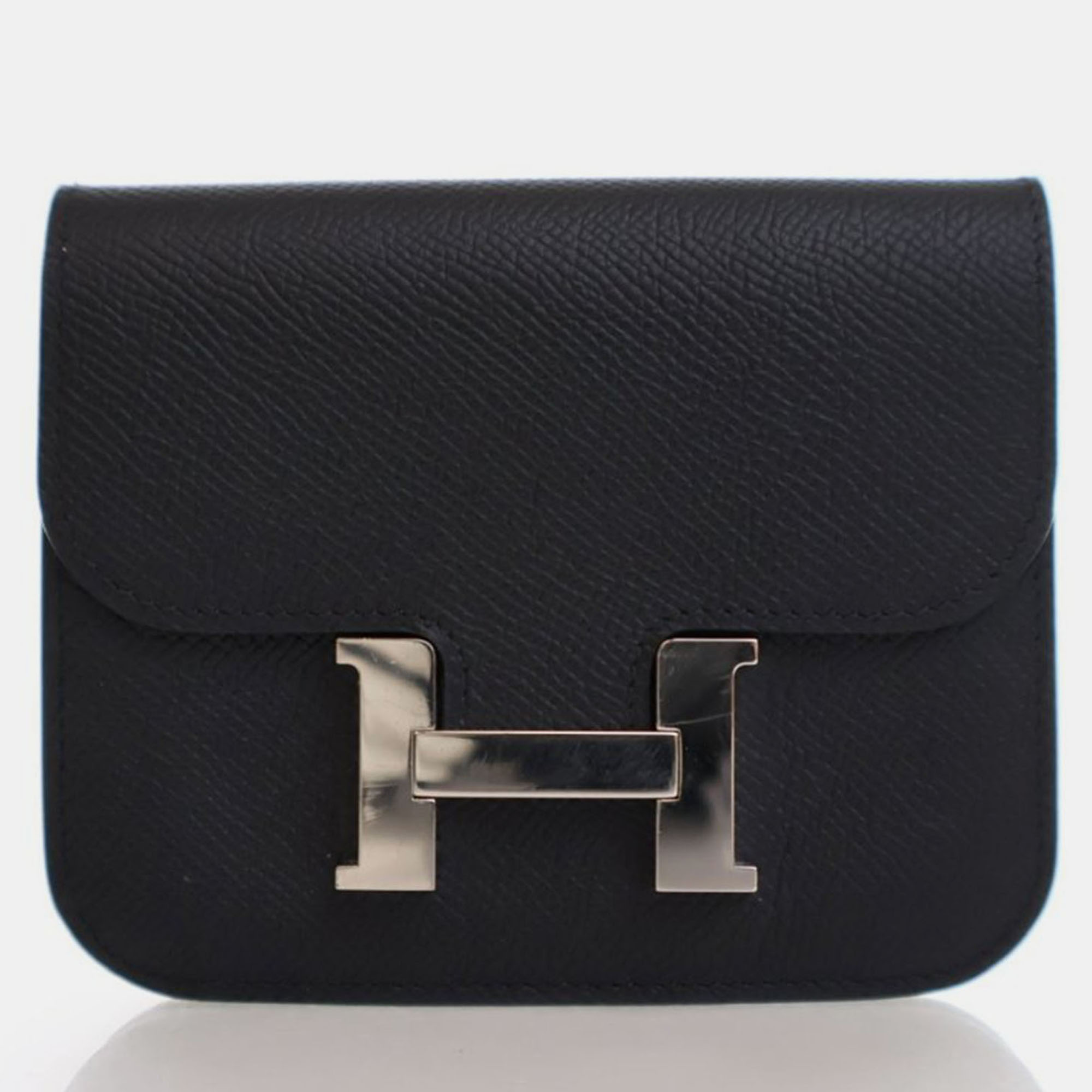 

Hermes Noir Epsom Constance Slim Wallet, Black