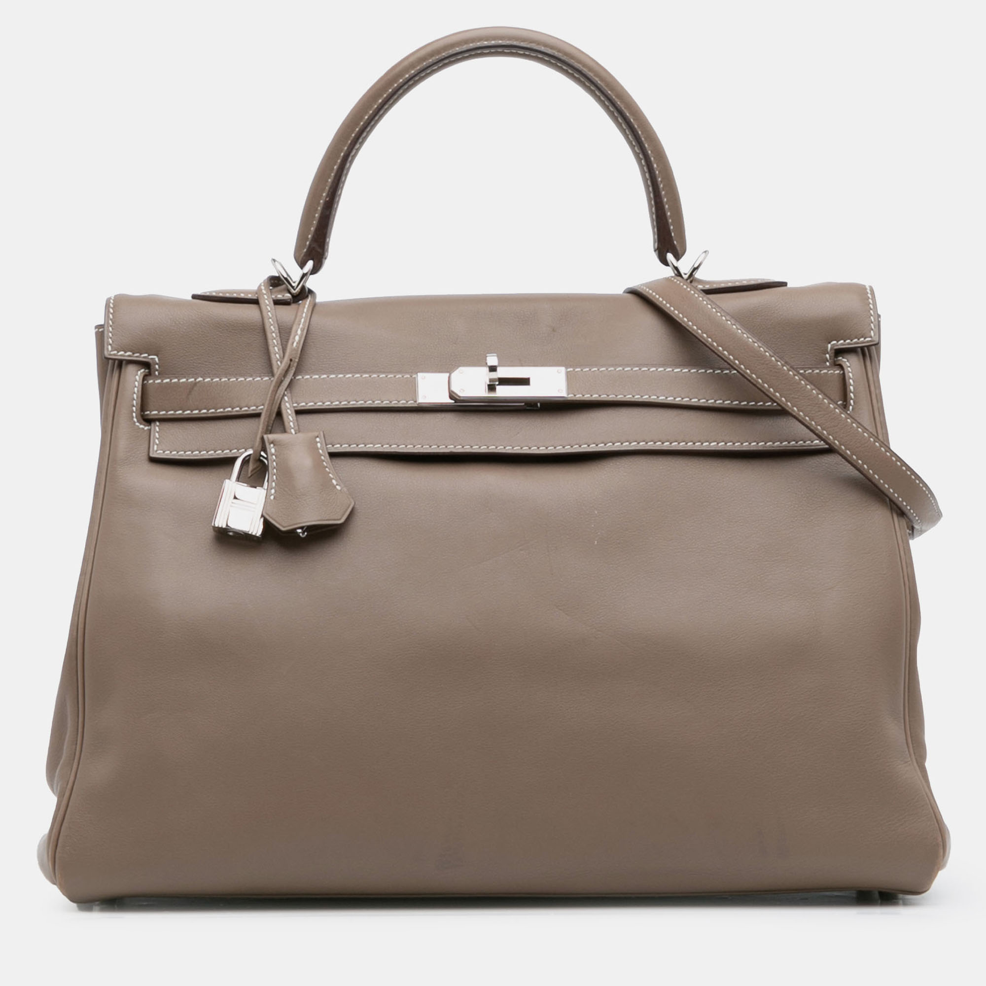 

Hermes Kelly II Retourne 35 Brown Swift Bag