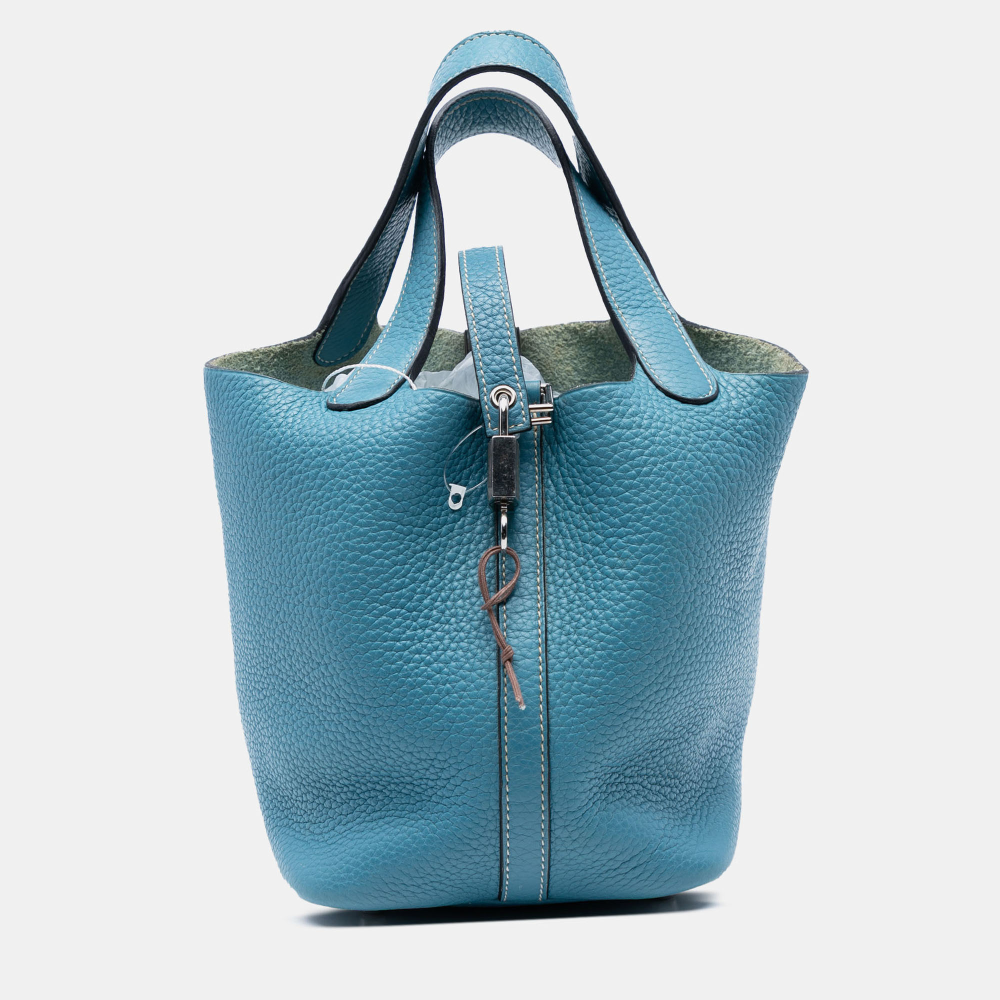 

Hermes Blue Clemence Picotin Lock 18