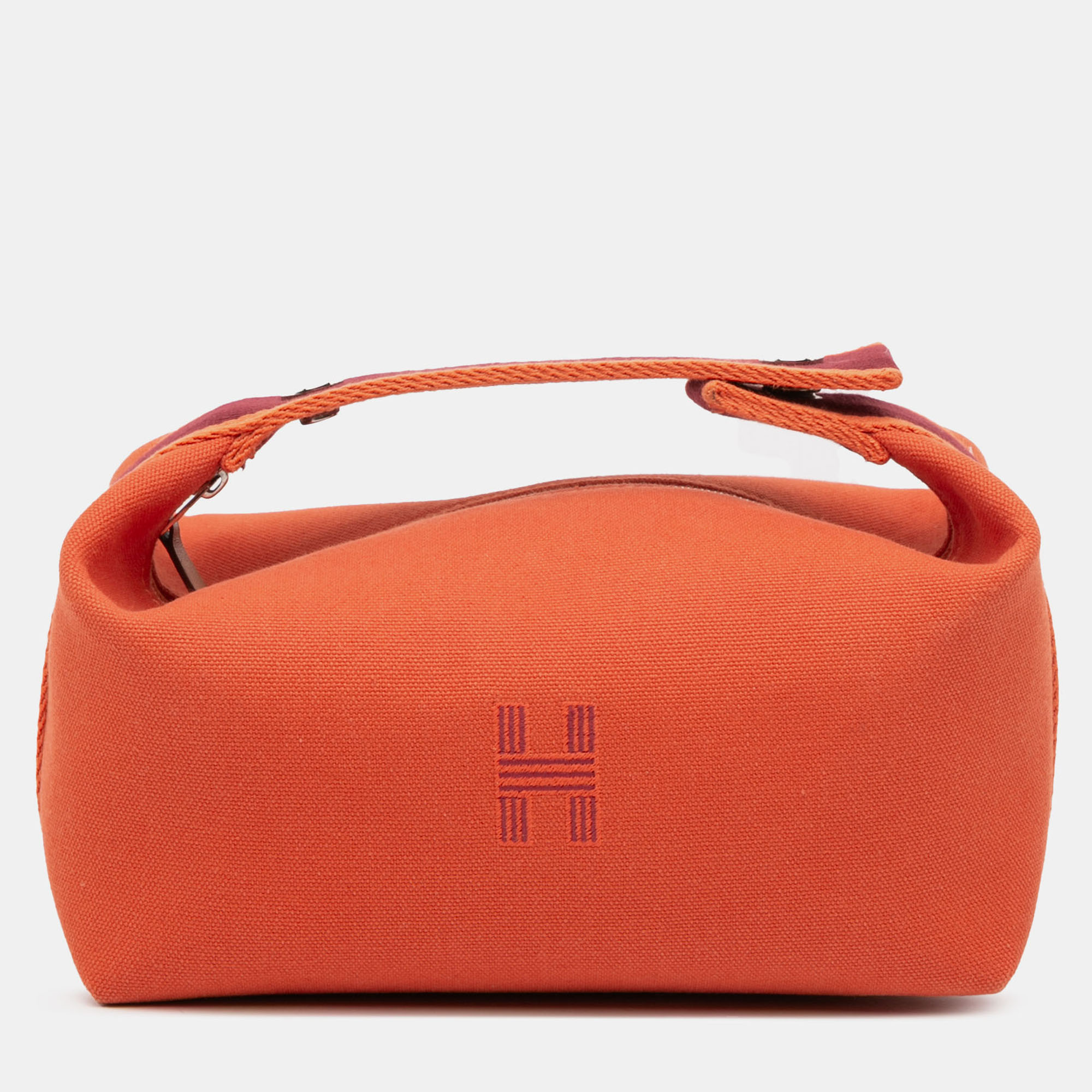 

Hermes Orange Red Small Toile Bride A Brac Case