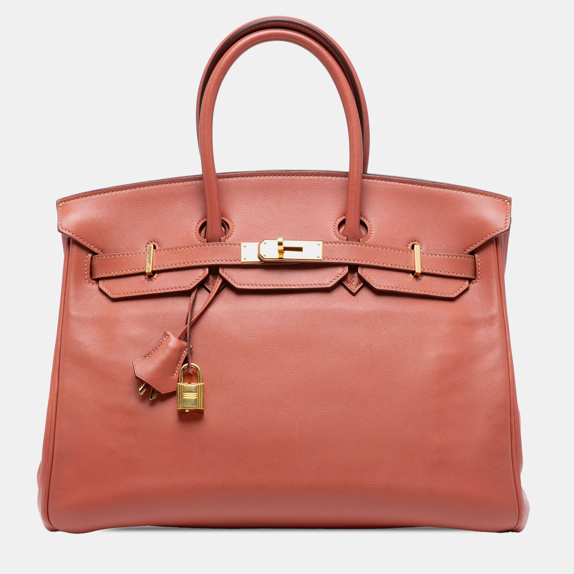 

Hermes Pink Swift Birkin Retourne 35
