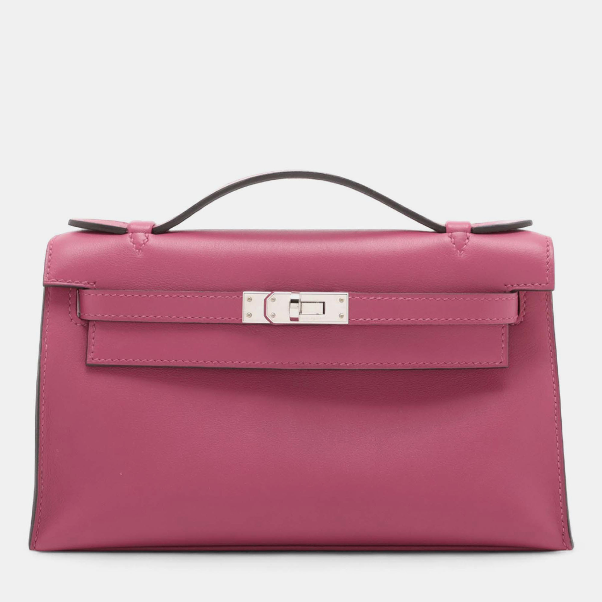 

Hermes Purple Swift Kelly Pochette 22