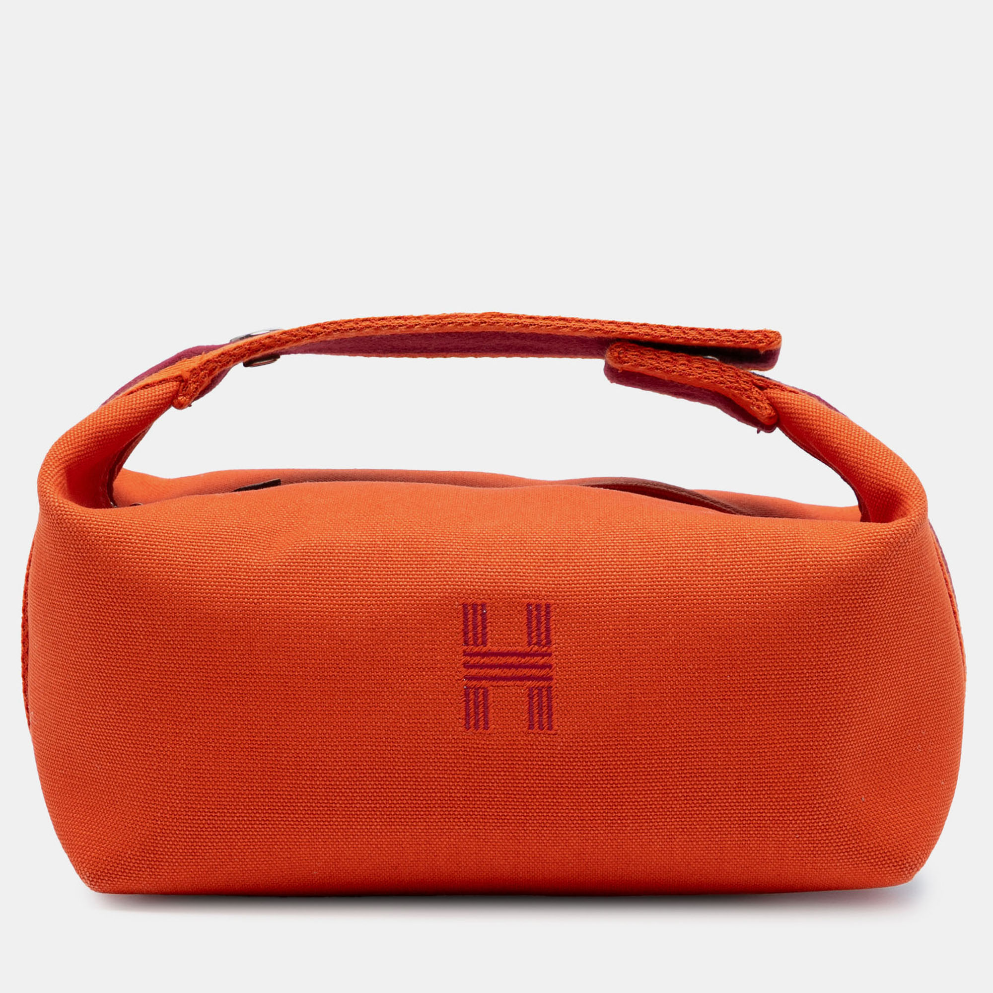 

Hermes Orange Red Large Toile Bride A Brac Case