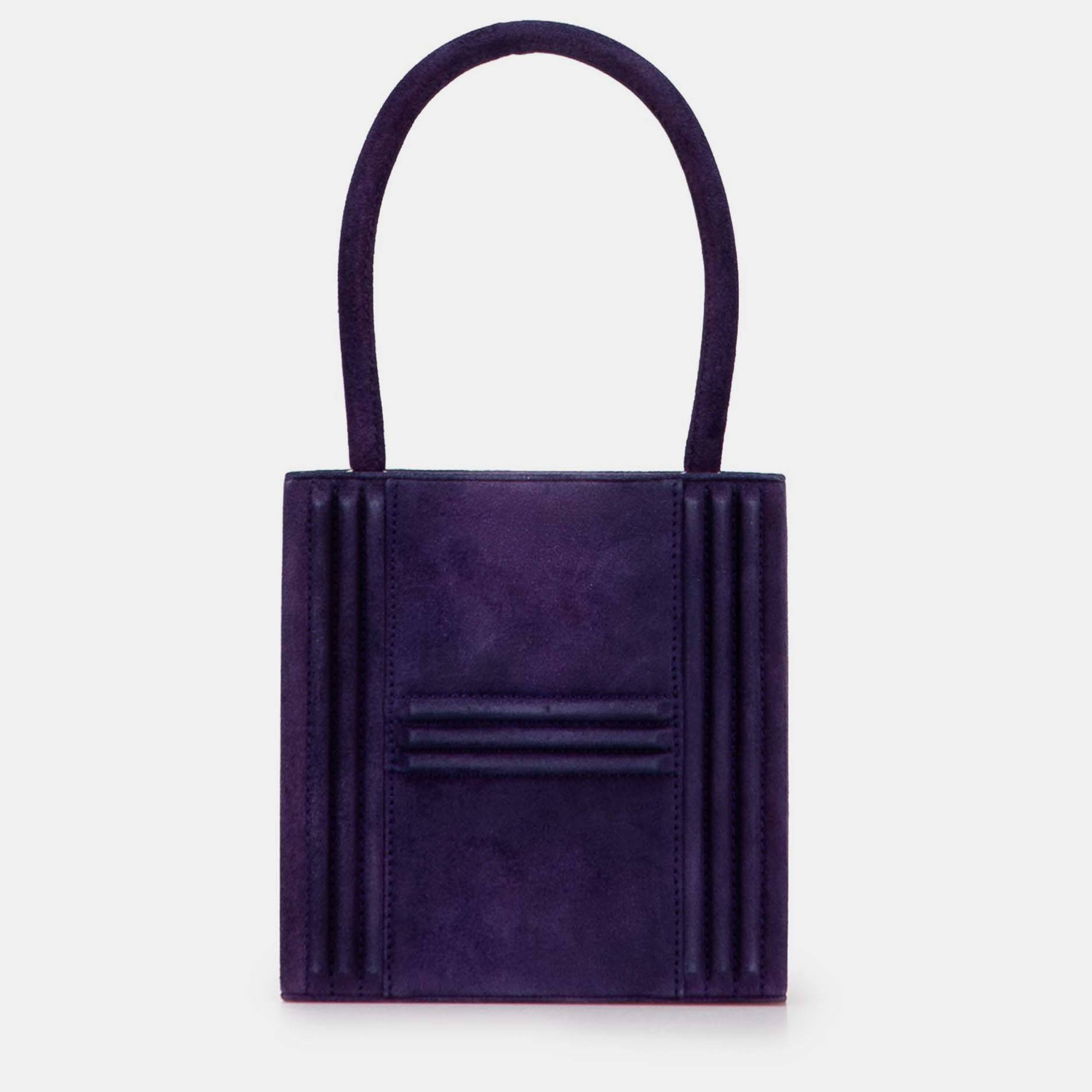 

Hermes Purple Mini Doblis Kelly Cadena Handbag