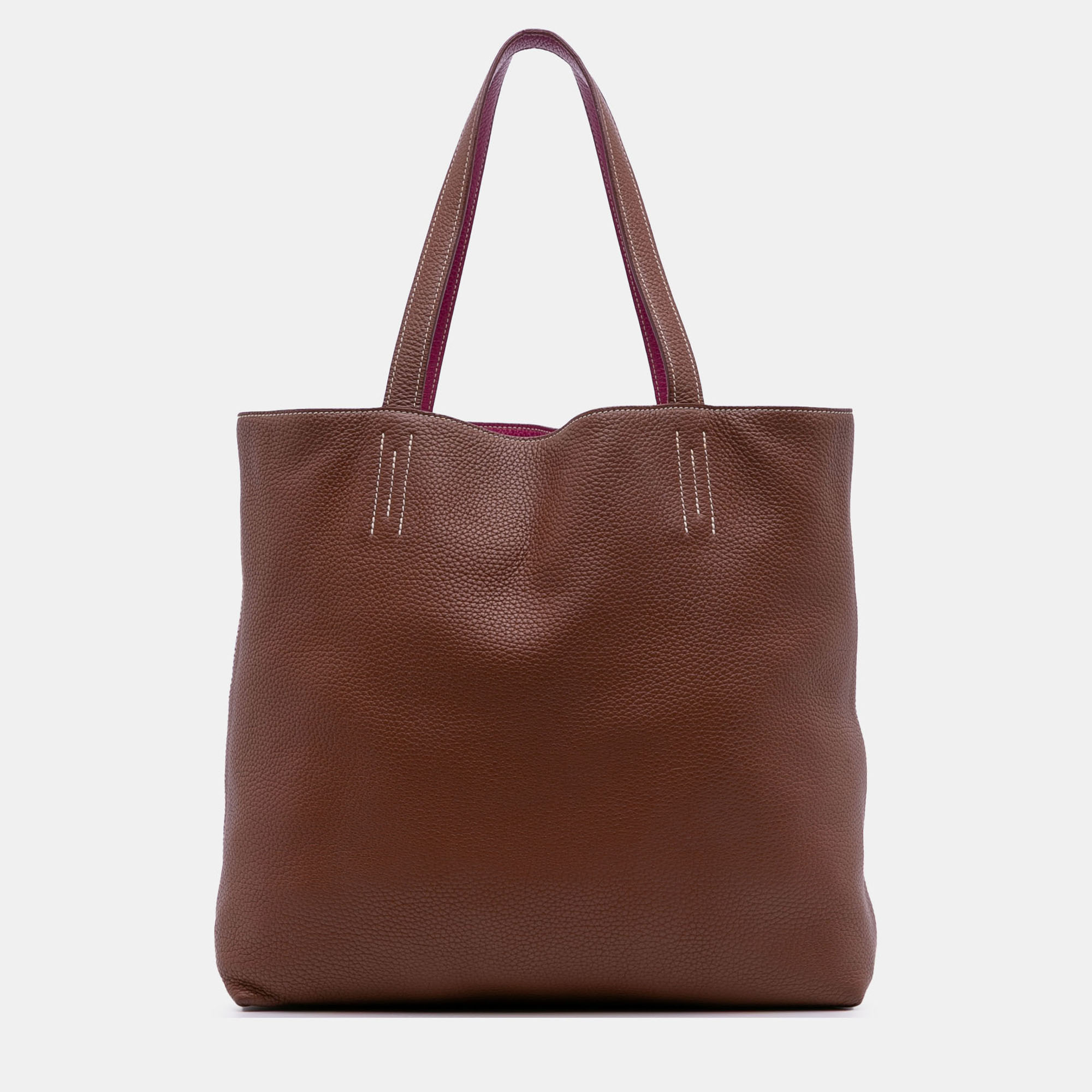 

Hermes Brown Pink Clemence Double Sens 36