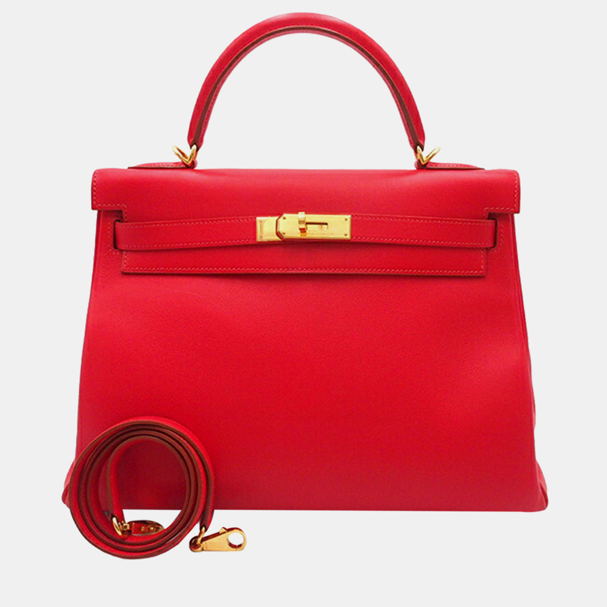 

Hermes Red Gulliver Kelly II Retourne 32