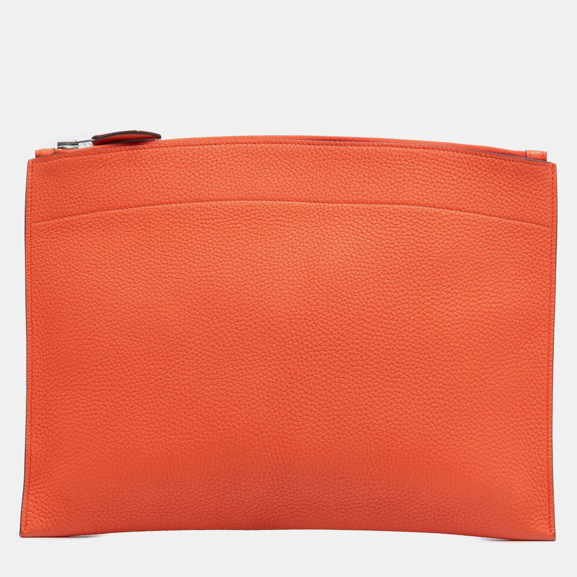 

Hermes Orange Medium Togo Bazar Pouch