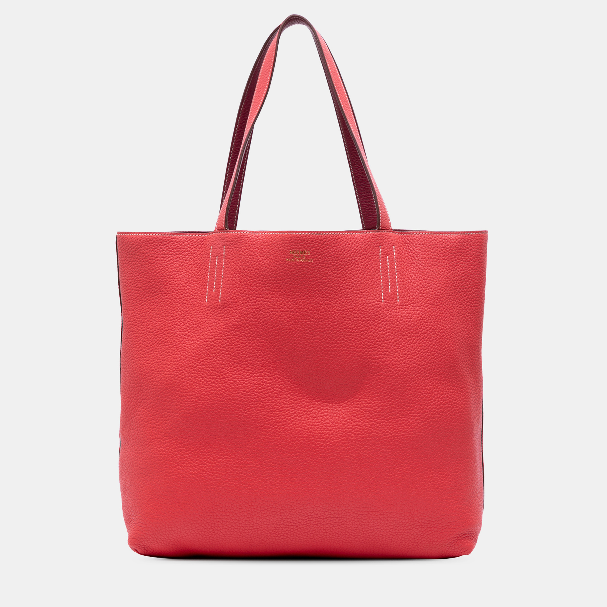 

Hermes Pink Red Clemence Double Sens 36