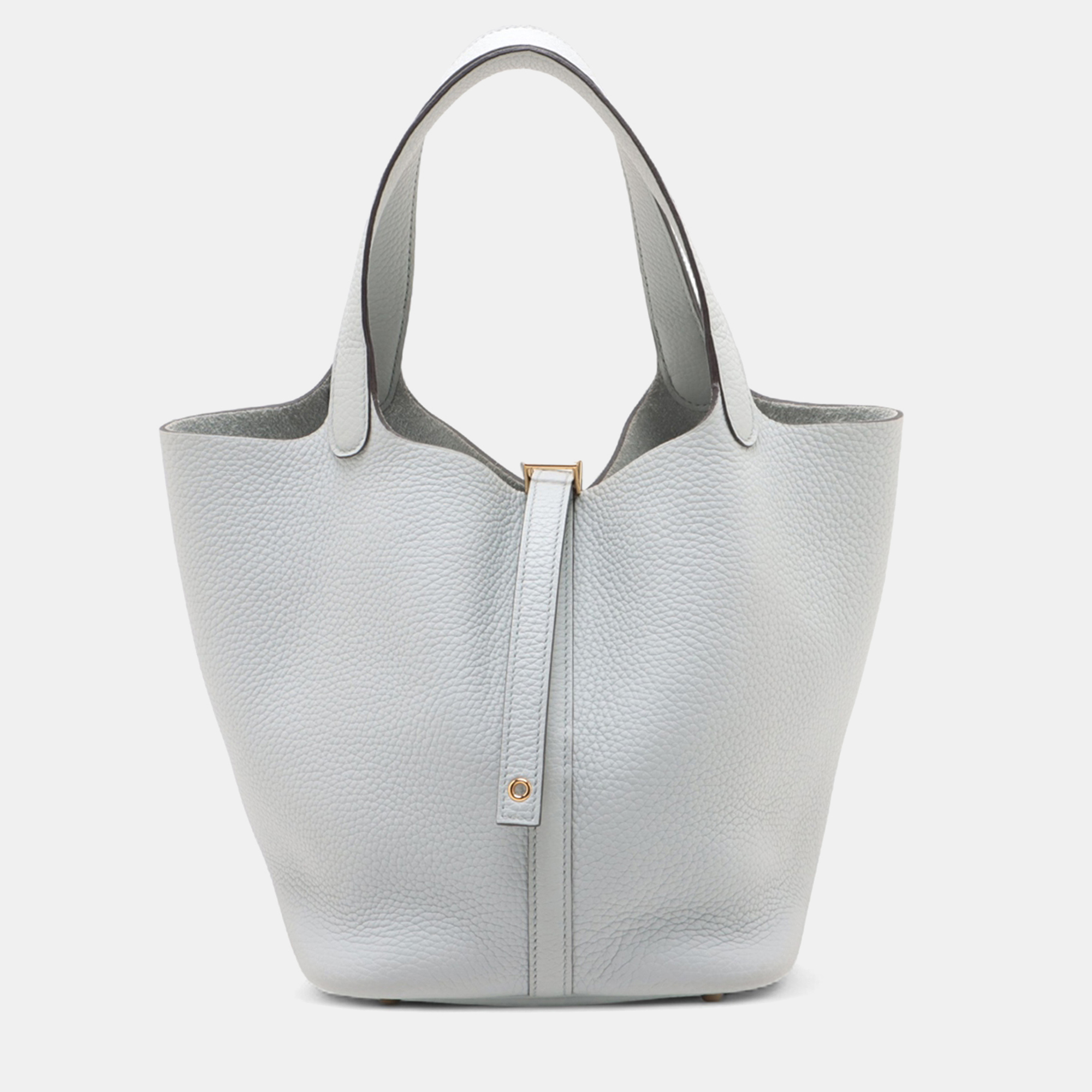 

Hermes Blue Clemence Picotin Lock 22