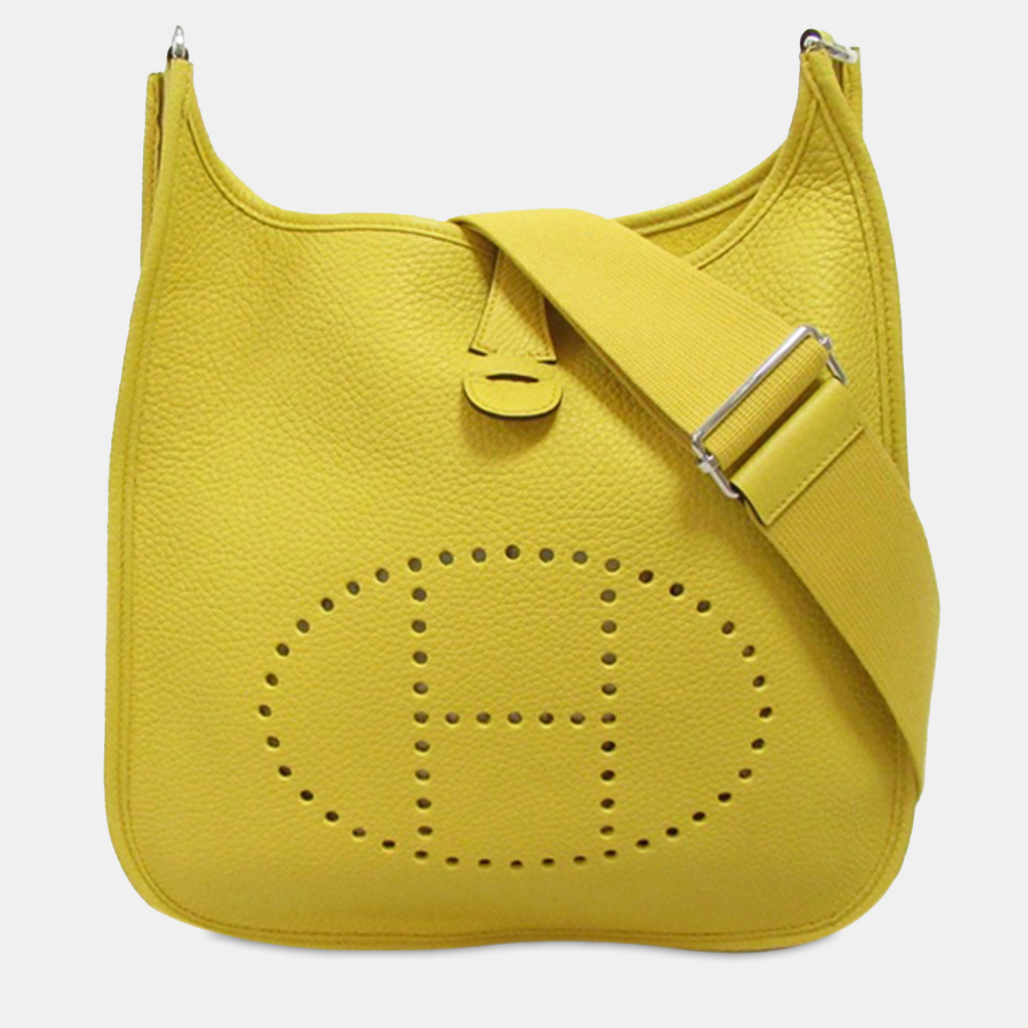 

Hermes Yellow Clemence Evelyne III PM