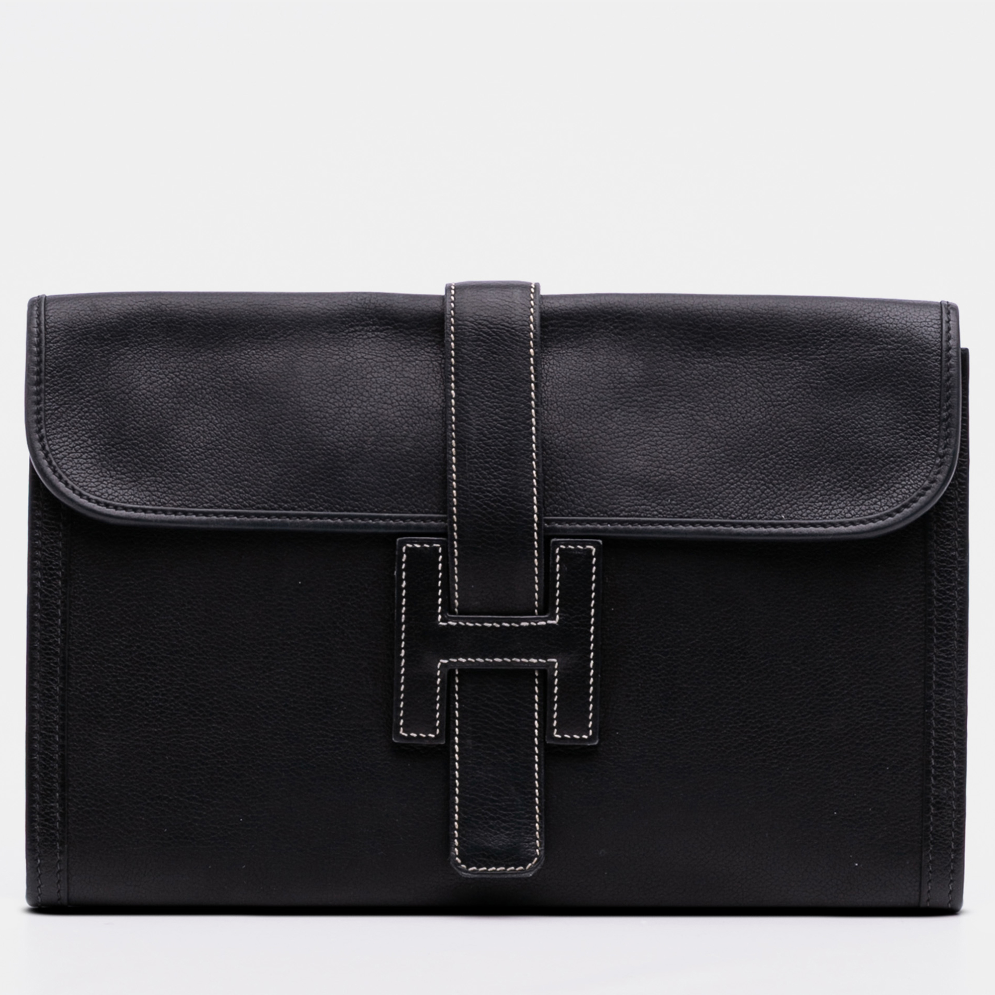 

Hermes Black Evergrain Jige PM