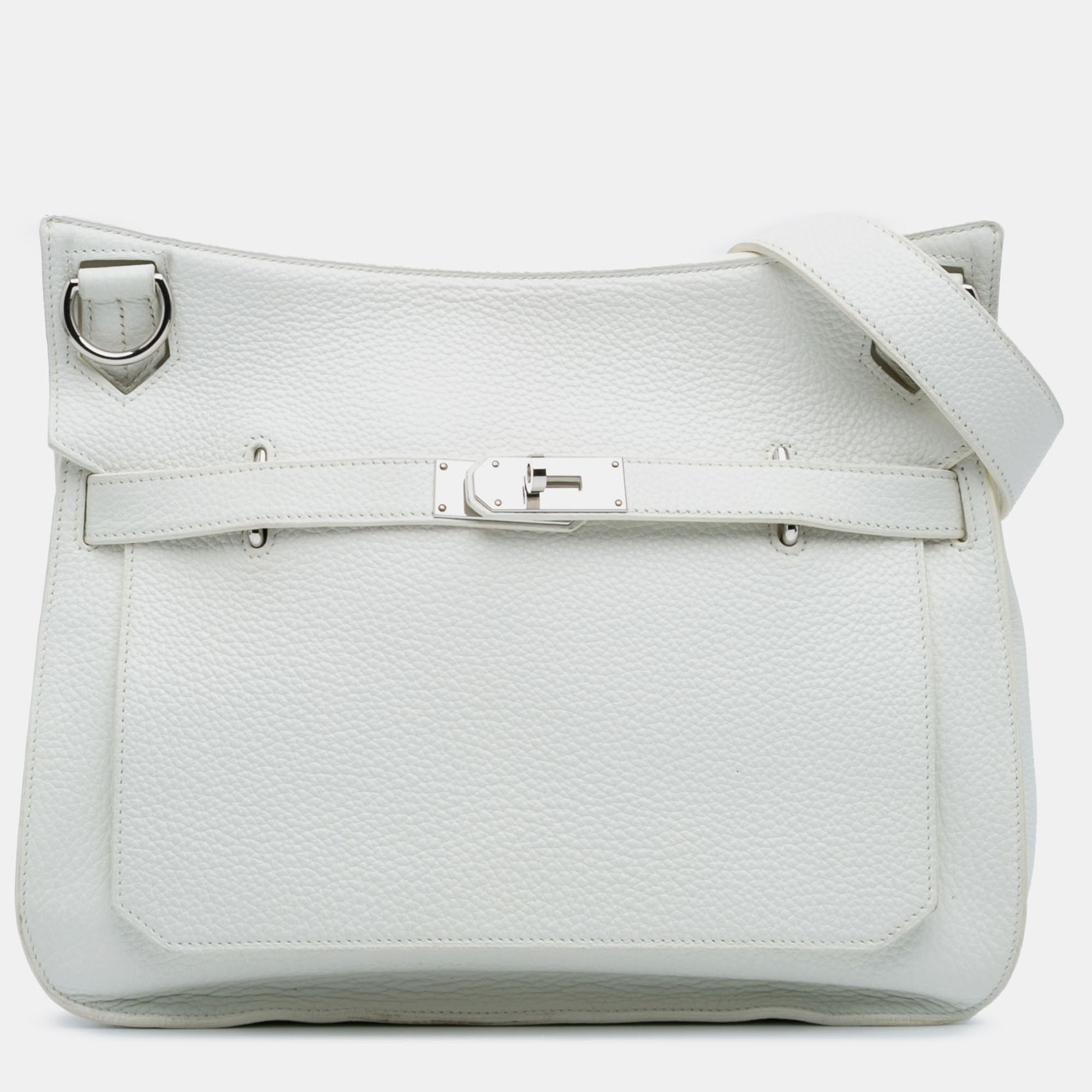 

Hermes White Clemence Jypsiere 34