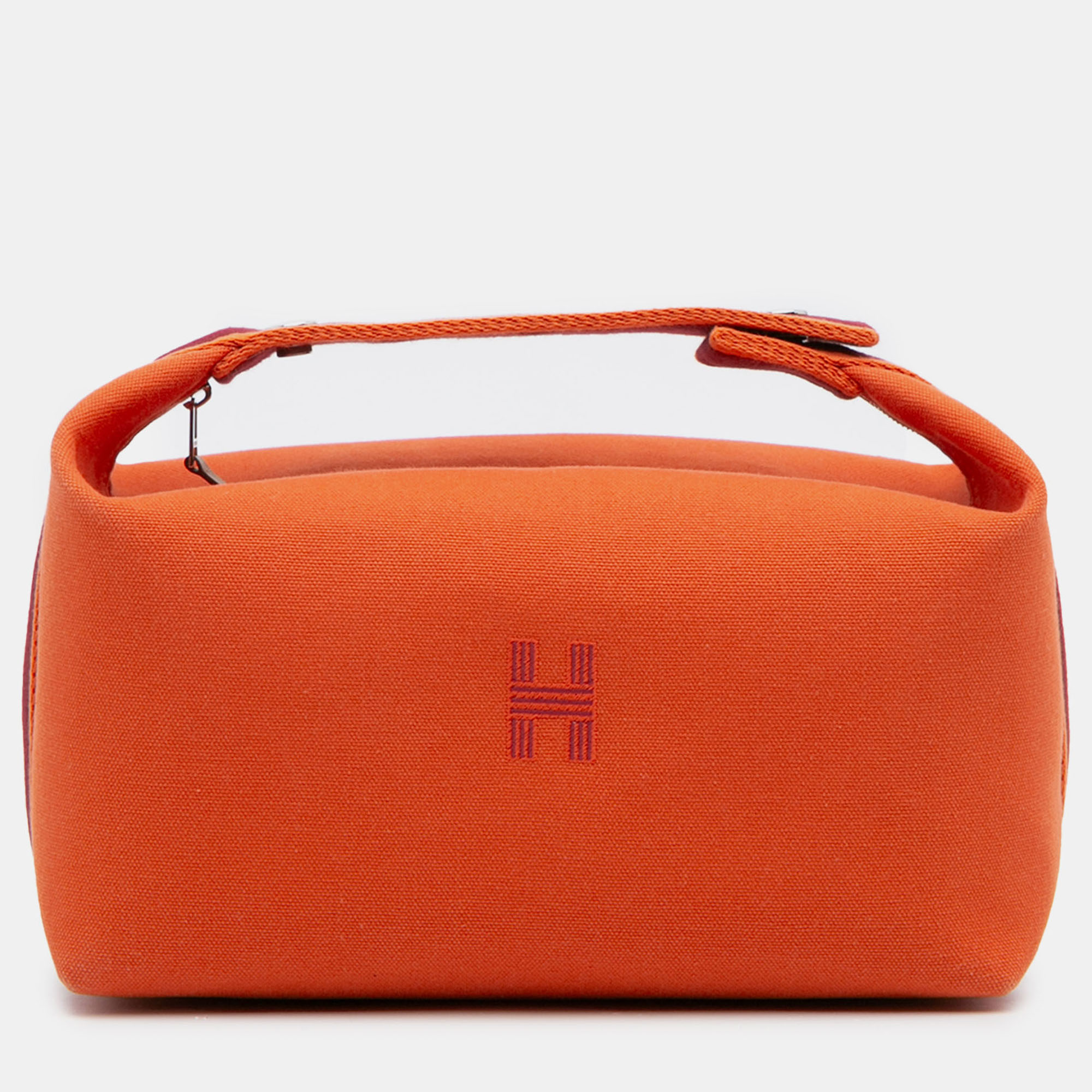 

Hermes Orange Red Large Toile Bride A Brac Case