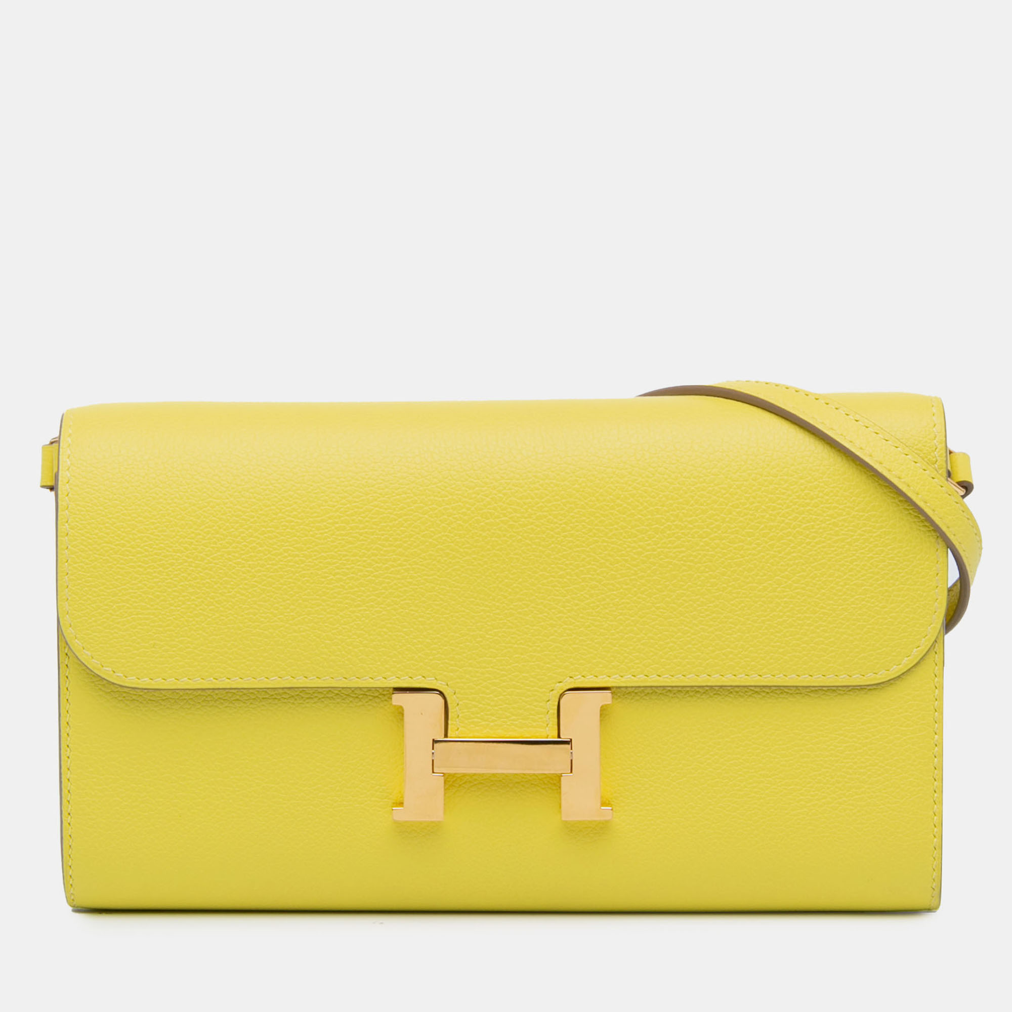 

Hermes Yellow Evercolor Constance Wallet To Go