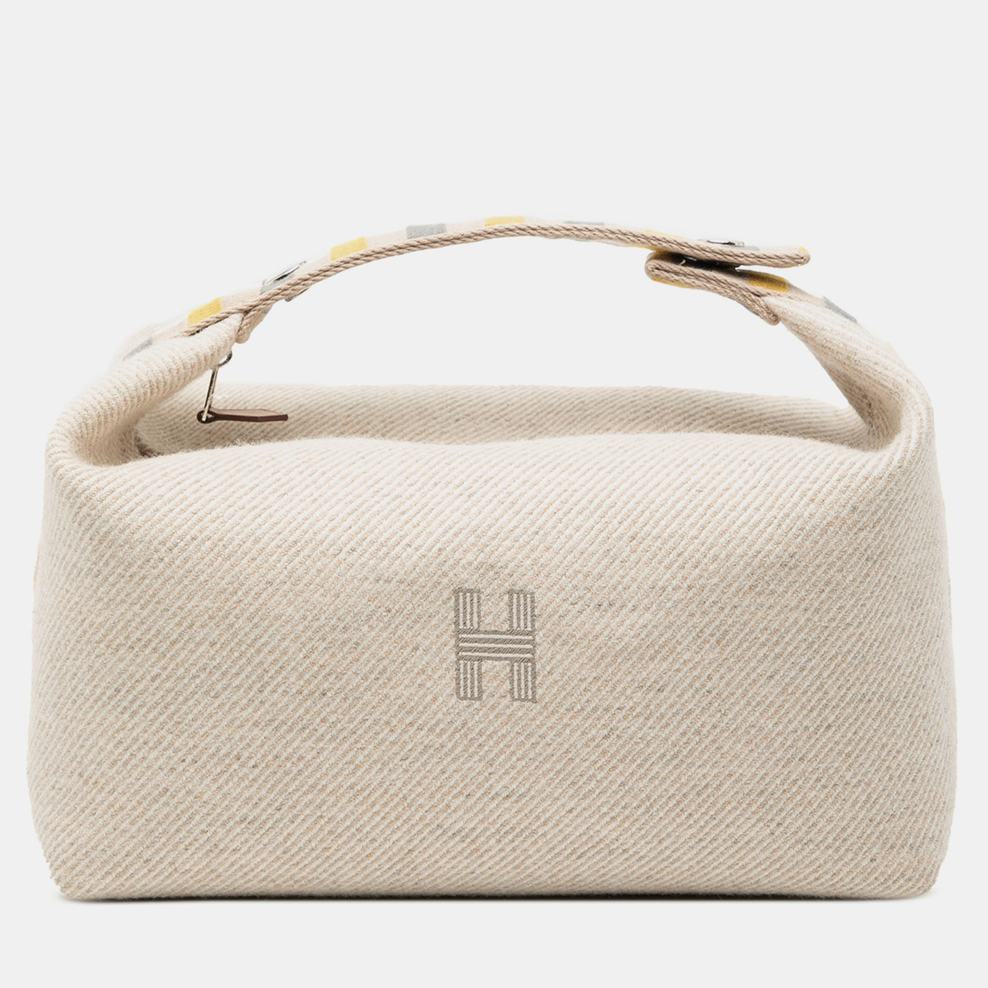 

Hermes Beige Large Wool Au Carre Bride A Brac Case